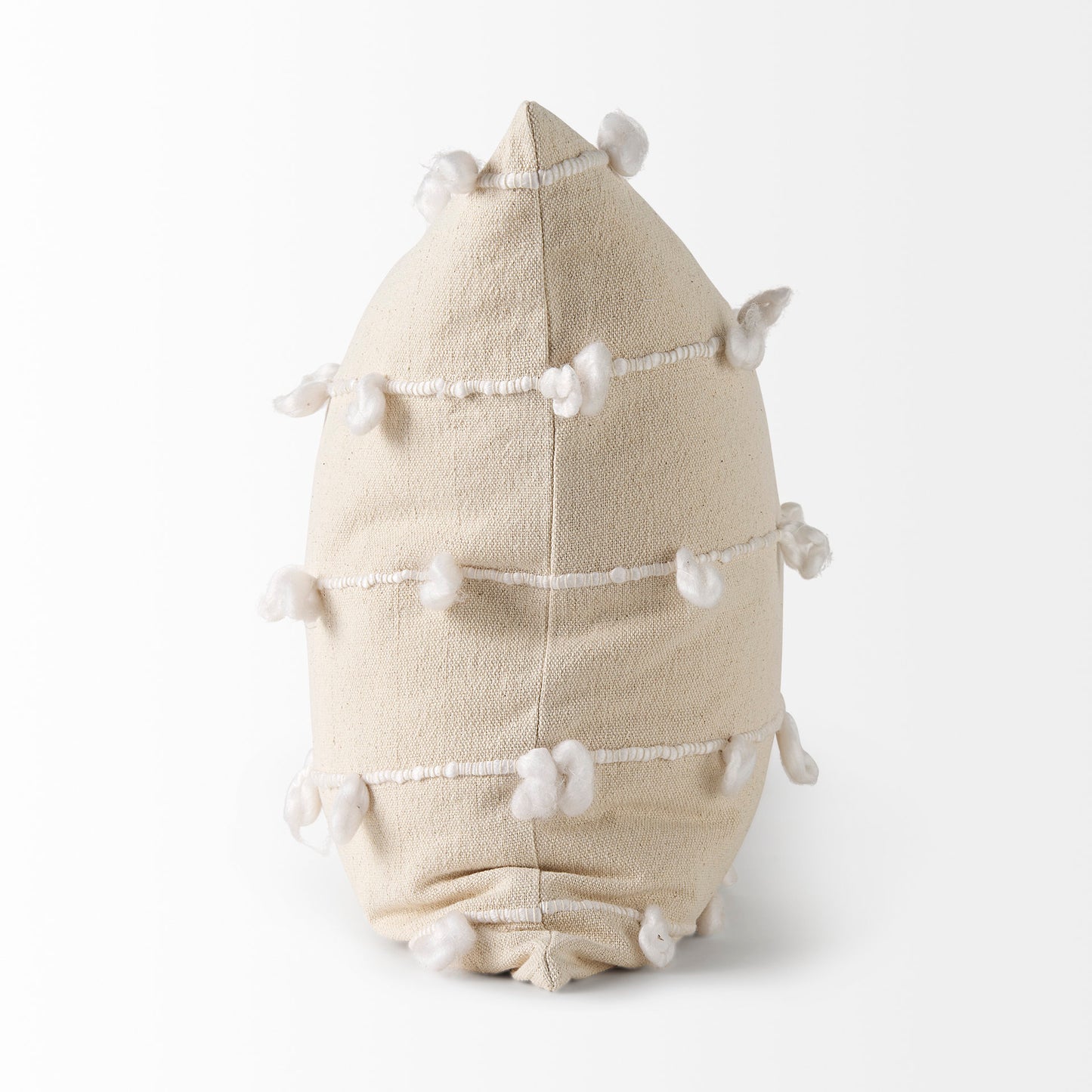Erica 20x20 Cream With White Detail Pillow Cover