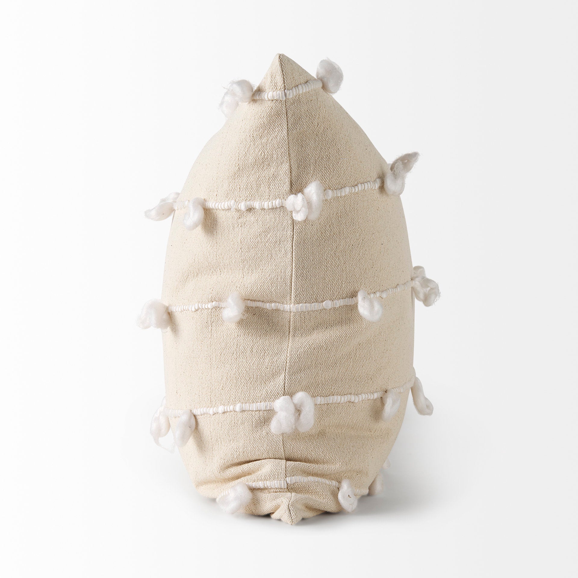 Erica 20x20 Cream With White Detail Pillow Cover