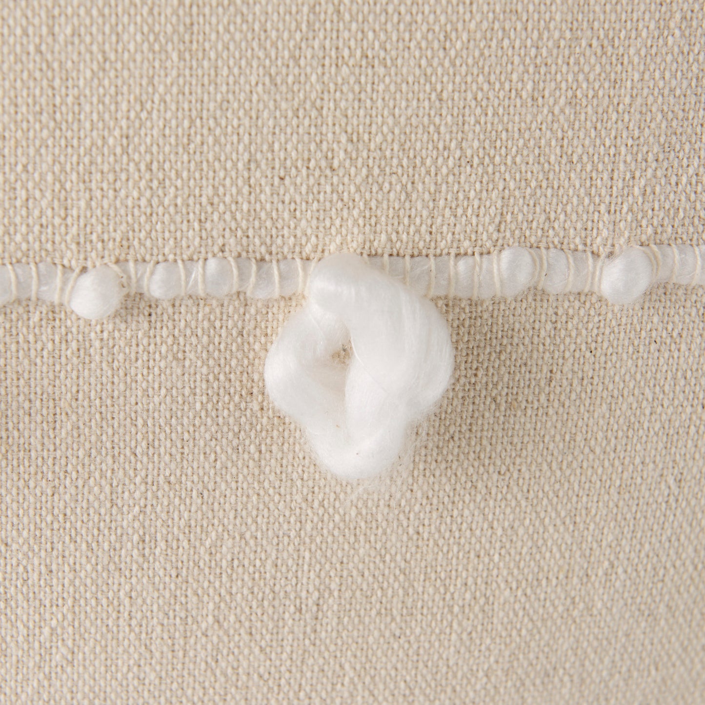 Erica 20x20 Cream With White Detail Pillow Cover