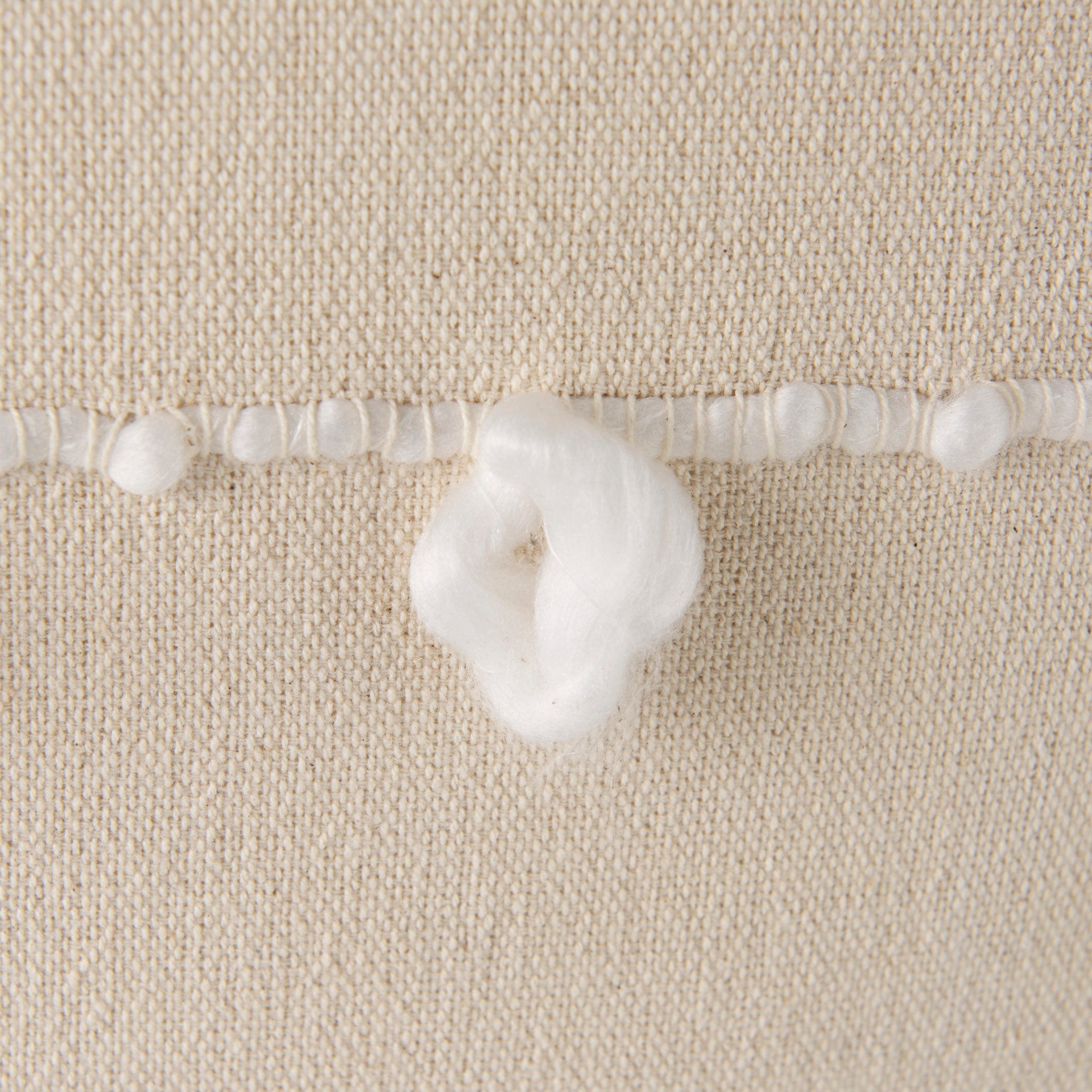 Erica 20x20 Cream With White Detail Pillow Cover