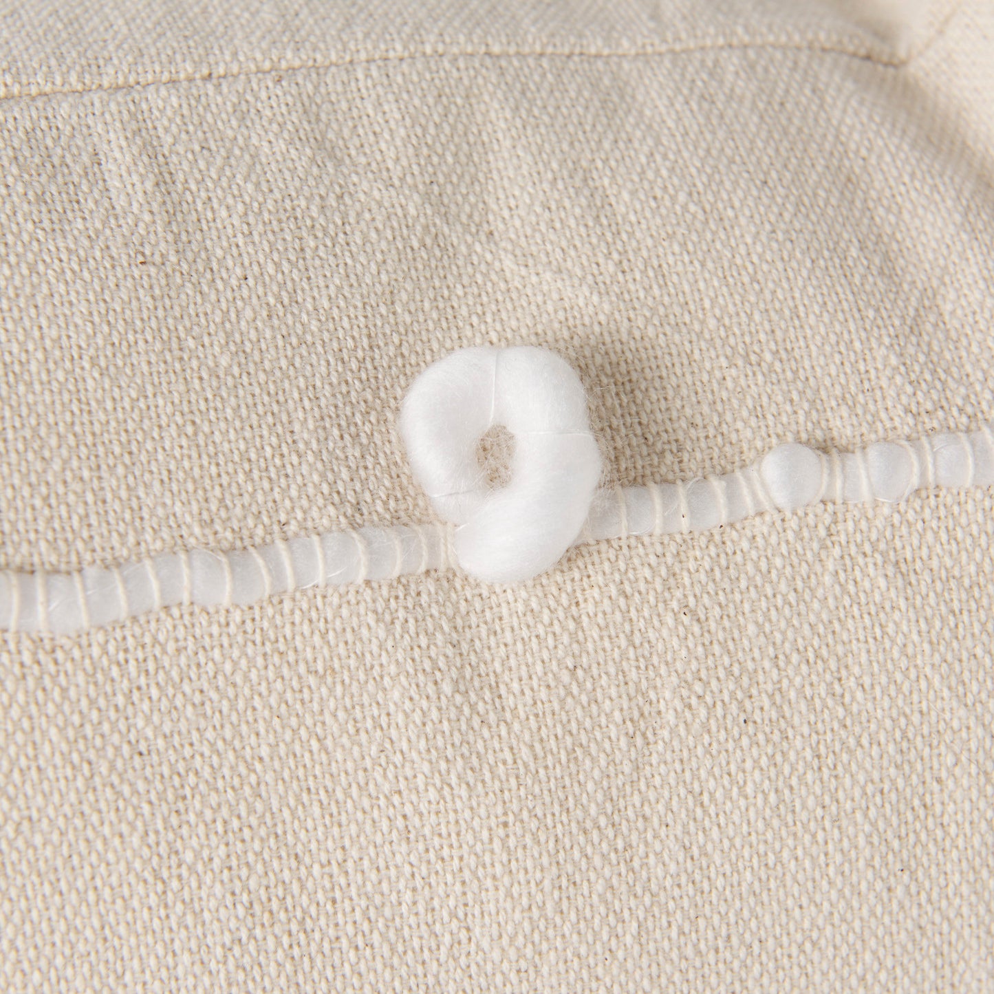 Erica 13x21 Cream With White Detail Pillow Cover