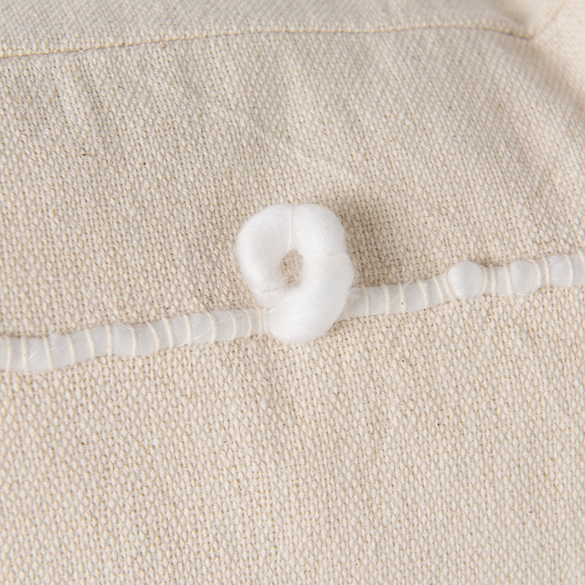 Erica 13x21 Cream With White Detail Pillow Cover