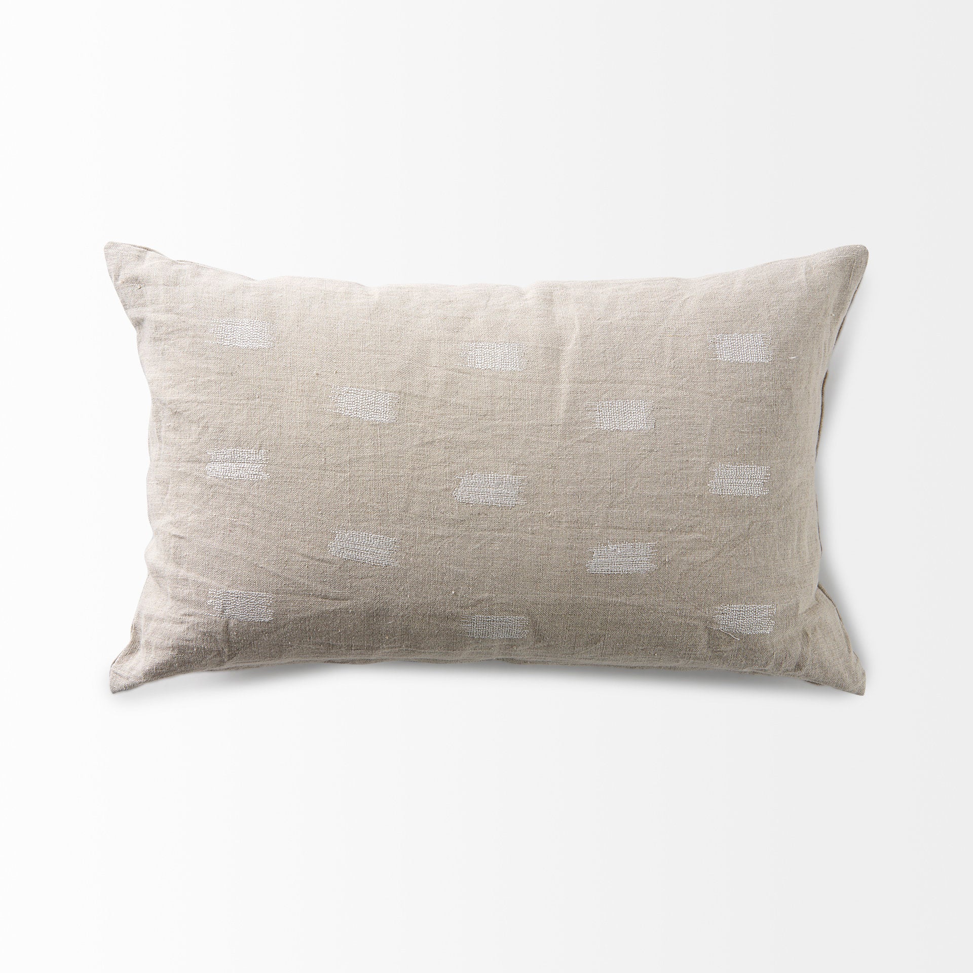 Lacey 13x21 Beige/White Decorative Pillow Cover