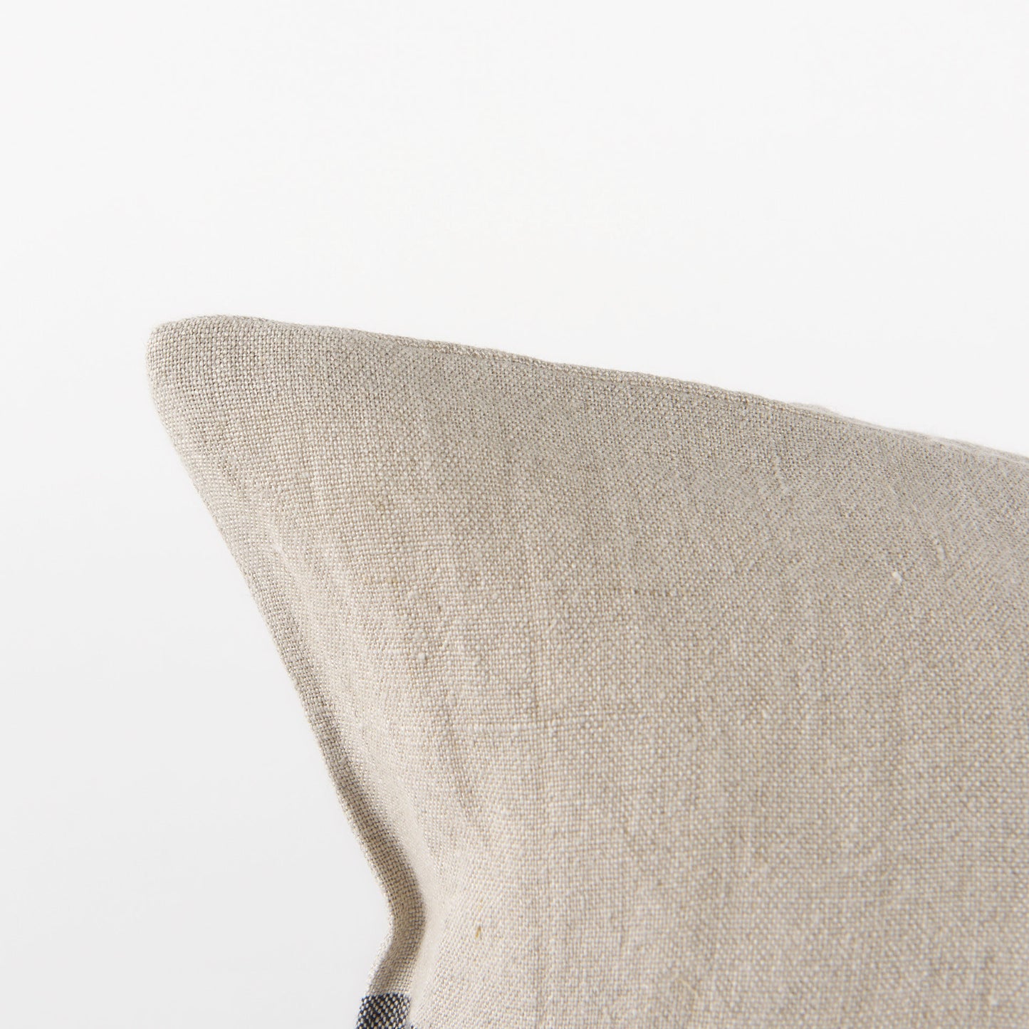 Raquel 13x21 Beige and Black Fabric Plaid Pillow Cover