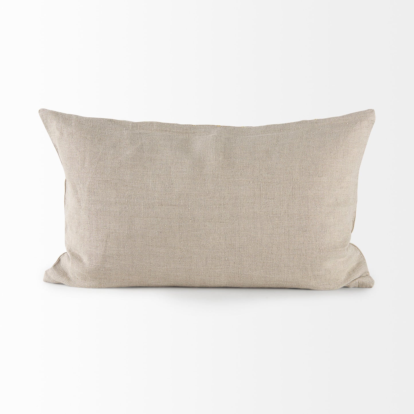Danika 13.0L x 21.0W x 0.2H Beige and Gold Fabric Decorative Pillow Cover