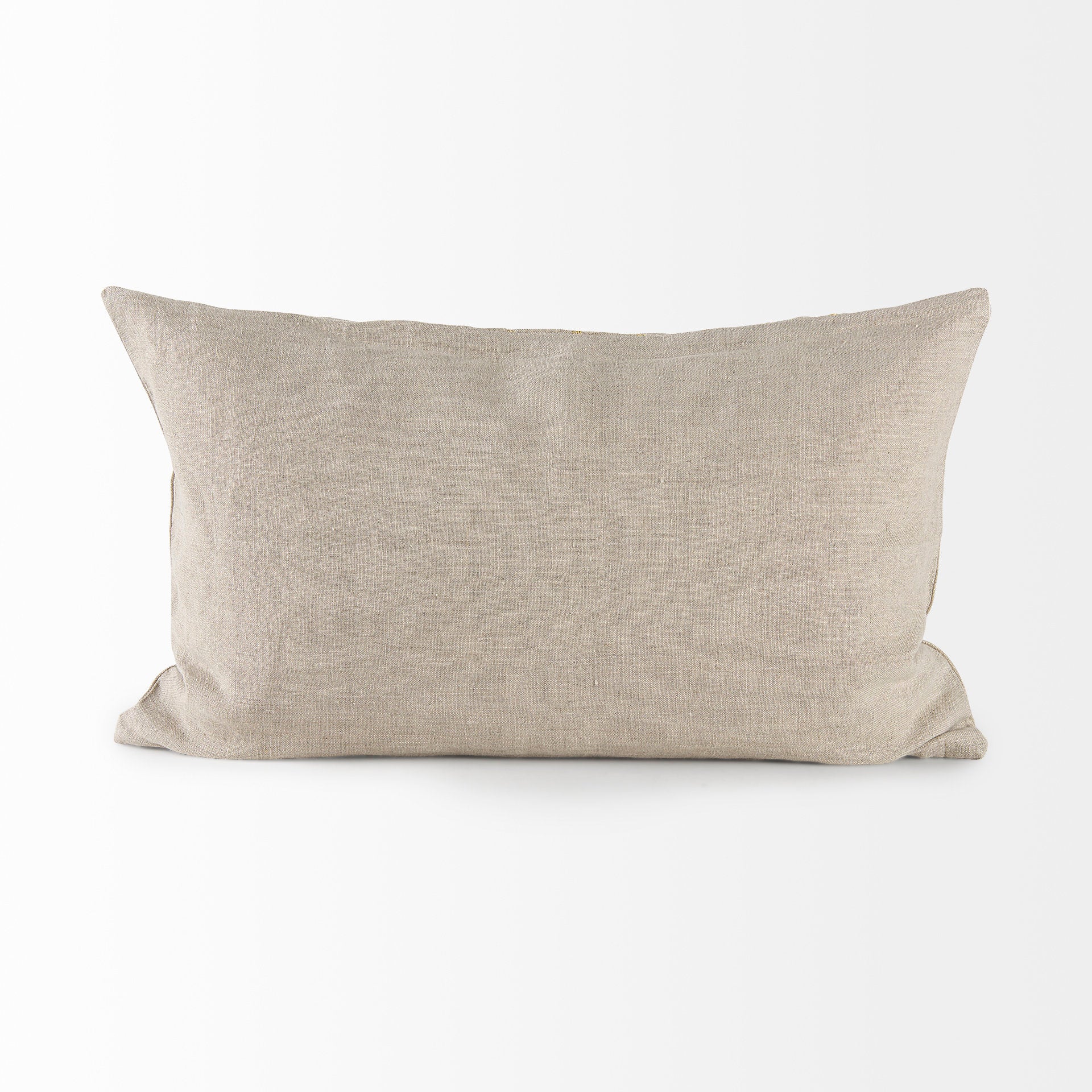 Danika 13.0L x 21.0W x 0.2H Beige and Gold Fabric Decorative Pillow Cover