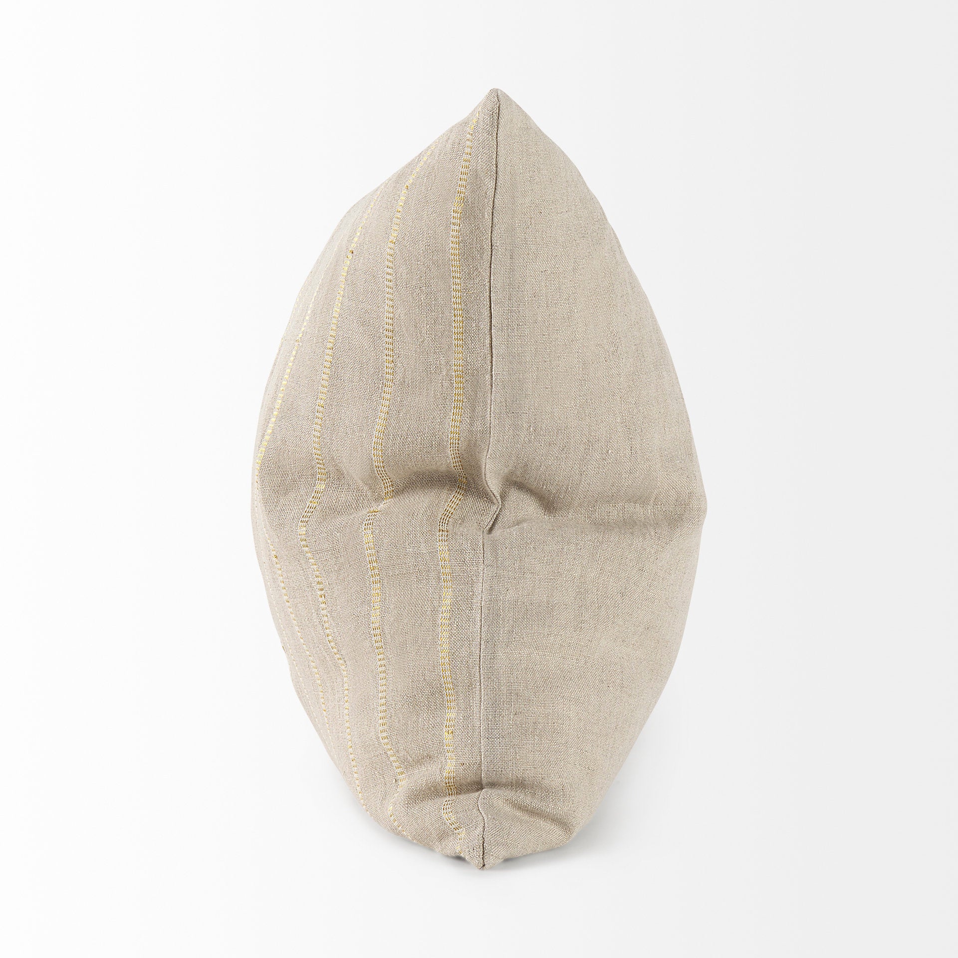 Danika 18 x 18 Beige and Gold Fabric Decorative Pillow Cover
