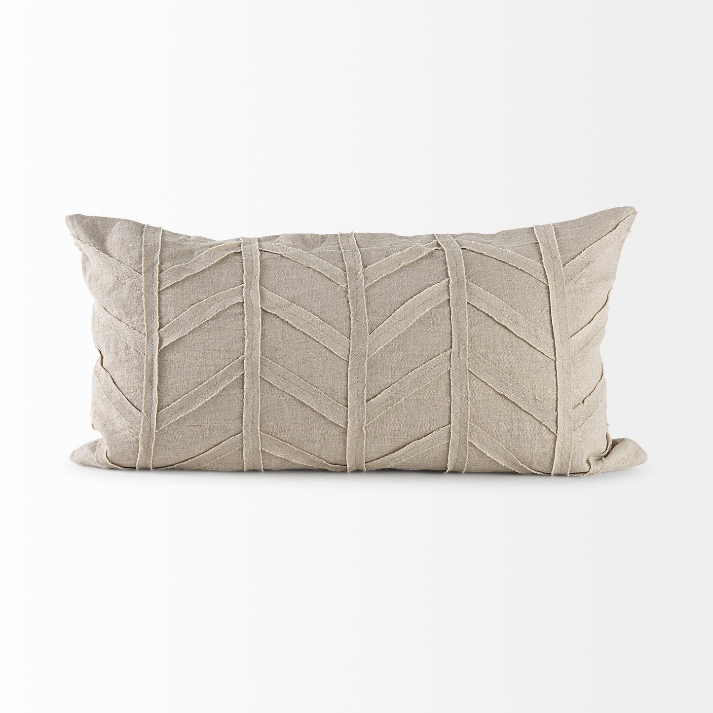 Ivivva 14x26 Beige Fabric Textured Decorative Pillow Cover