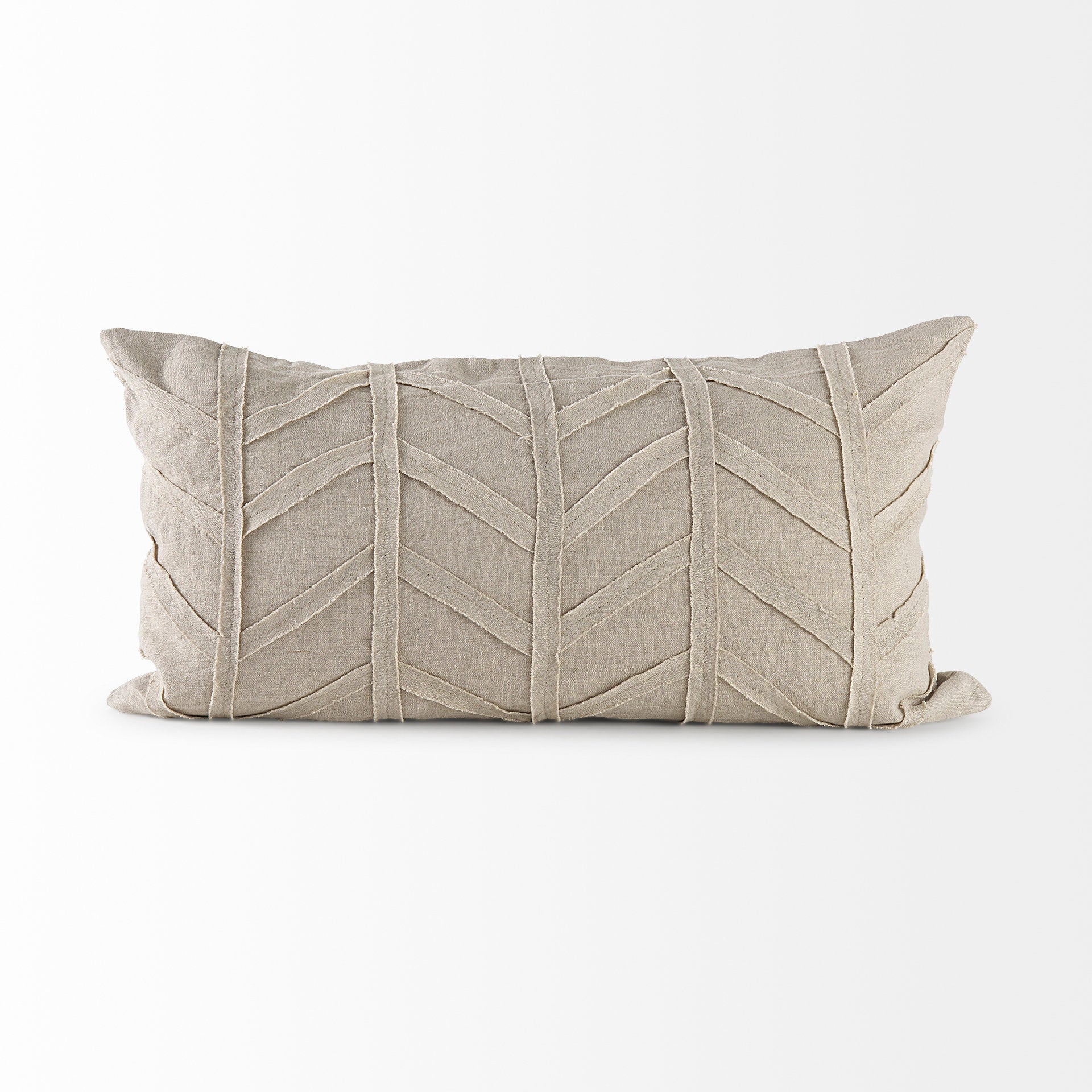 Ivivva 14x26 Beige Fabric Textured Decorative Pillow Cover