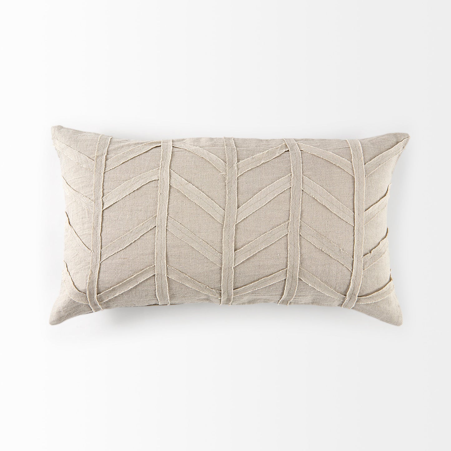 Ivivva 14x26 Beige Fabric Textured Decorative Pillow Cover