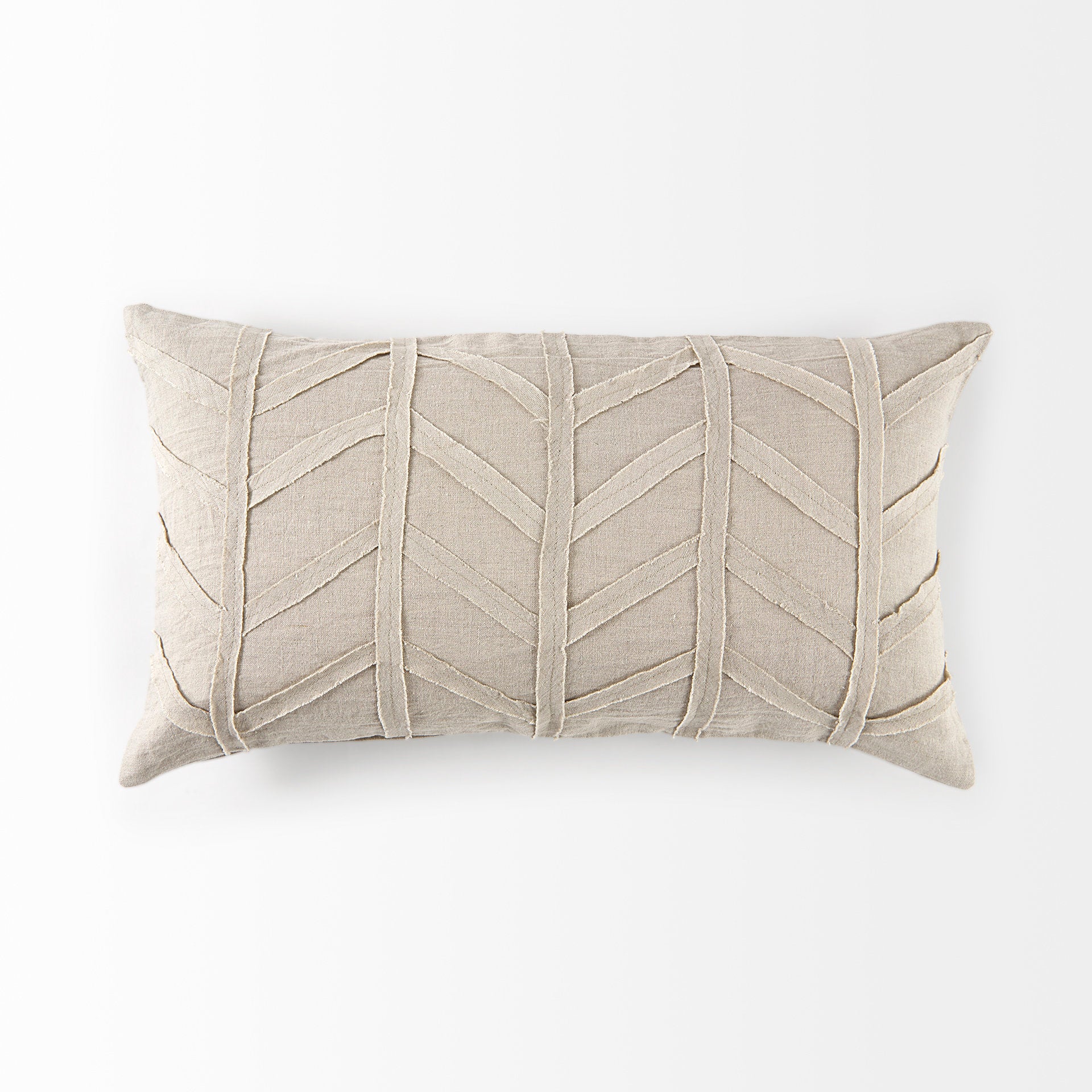 Ivivva 14x26 Beige Fabric Textured Decorative Pillow Cover