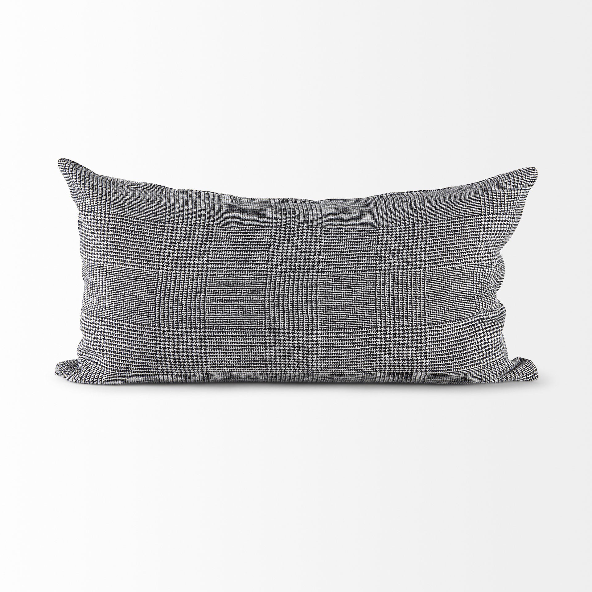 Ramone 14x26 White and Black Fabric Pillow Cover