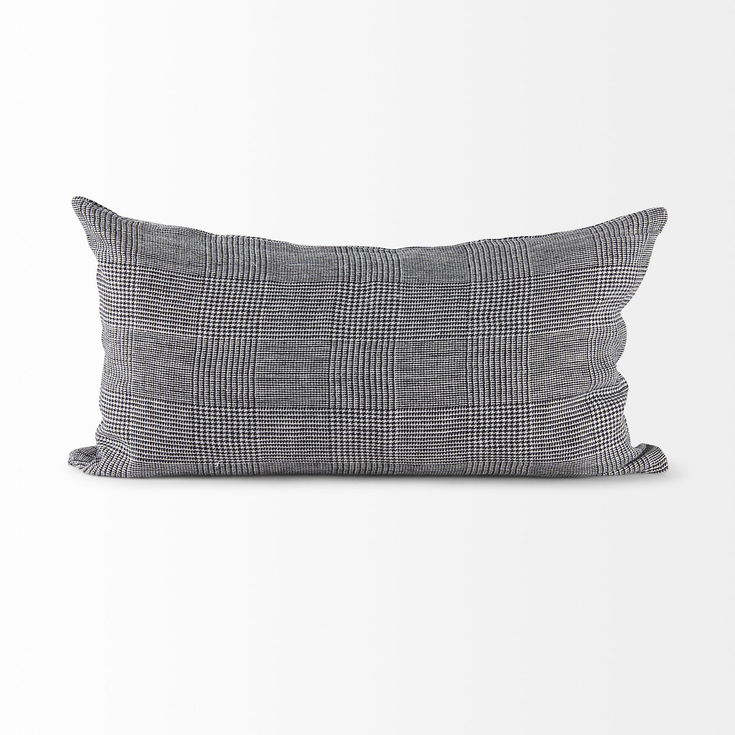 Ramone 14x26 White and Black Fabric Pillow Cover