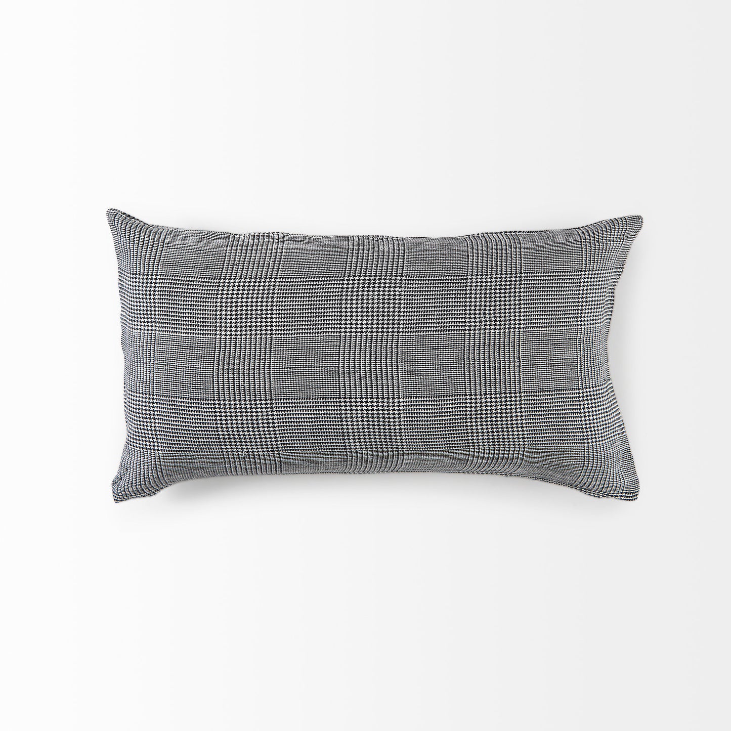 Ramone 14x26 White and Black Fabric Pillow Cover