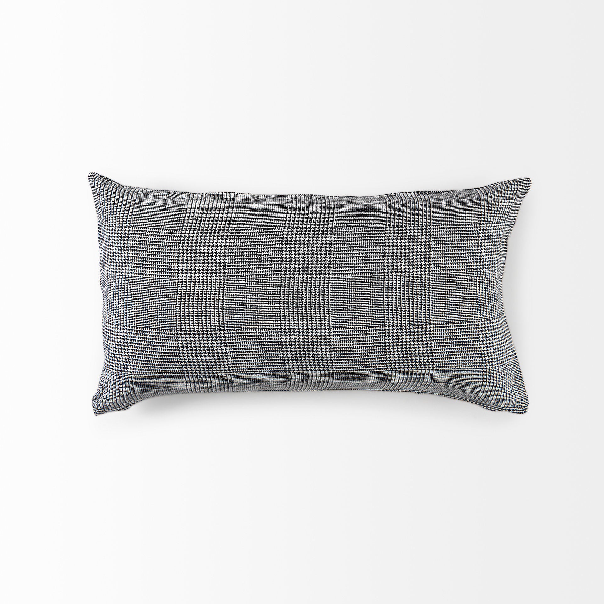 Ramone 14x26 White and Black Fabric Pillow Cover
