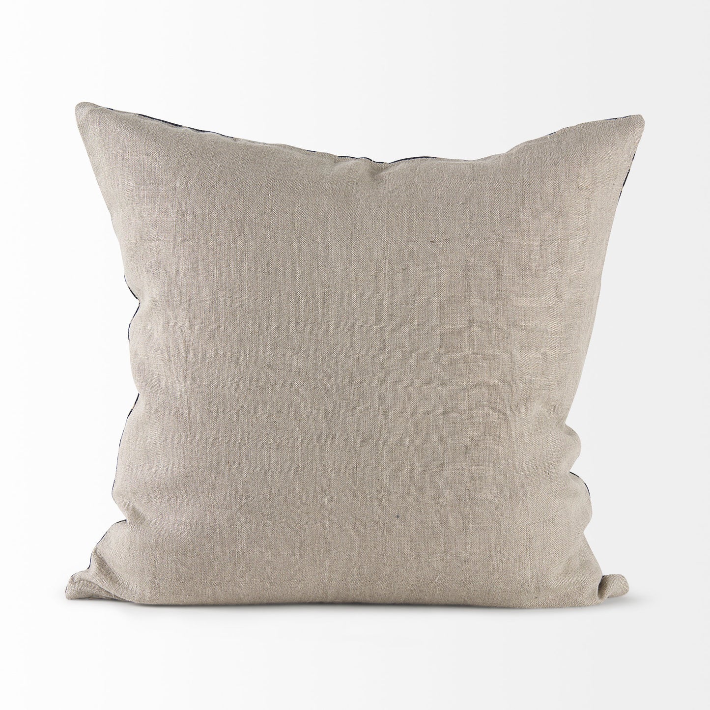 Miriam 18L x 18W Beige and Black Fabric Patterned Decorative Pillow Cover