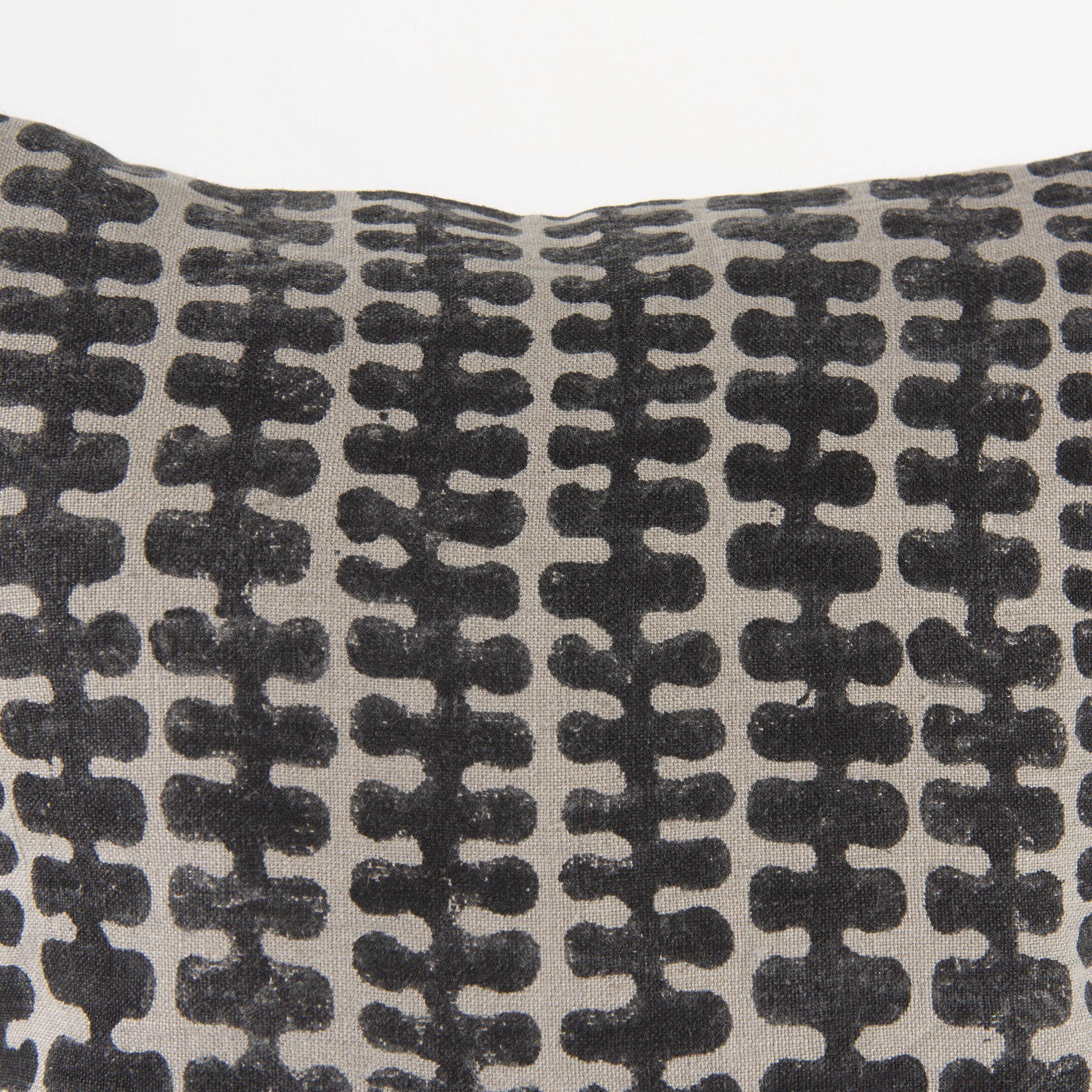 Miriam 18L x 18W Beige and Black Fabric Patterned Decorative Pillow Cover