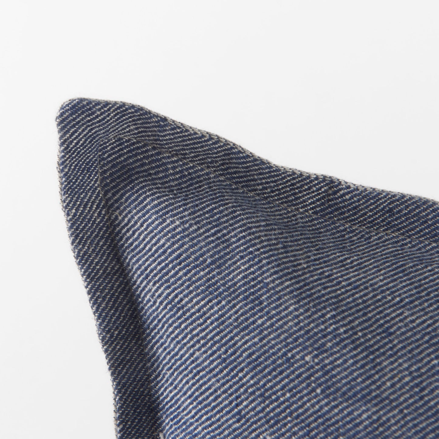 Aubrielle 14x26 Gray and Blue Fabric Color Blocked Pillow Cover