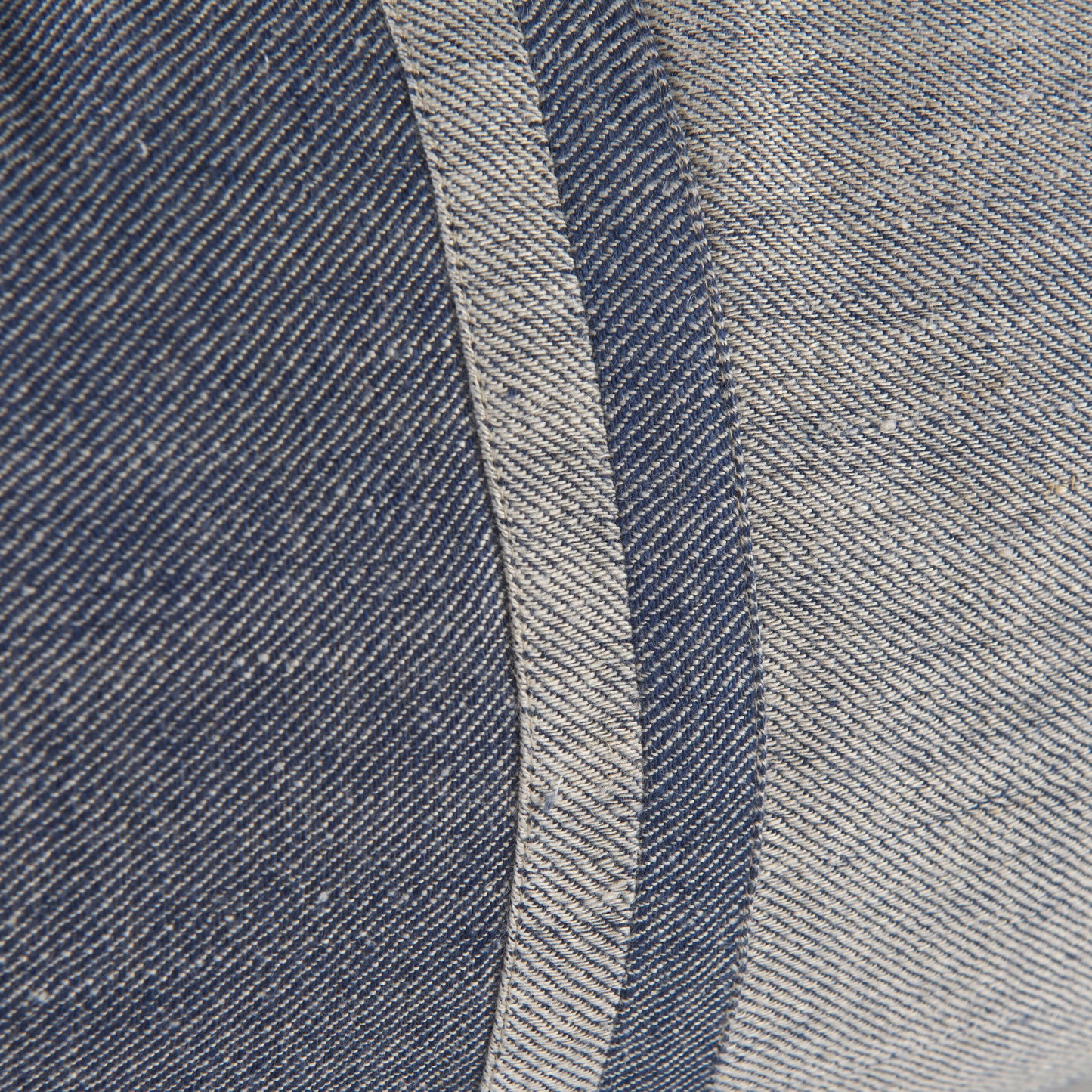 Aubrielle 14x26 Gray and Blue Fabric Color Blocked Pillow Cover