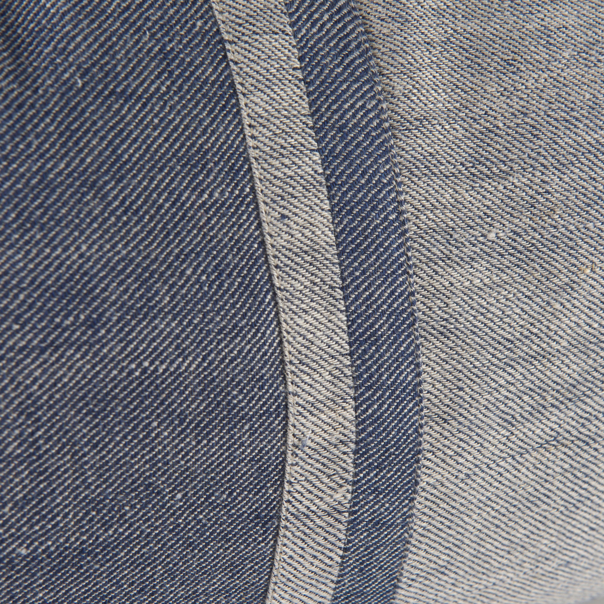 Aubrielle 14x26 Gray and Blue Fabric Color Blocked Pillow Cover