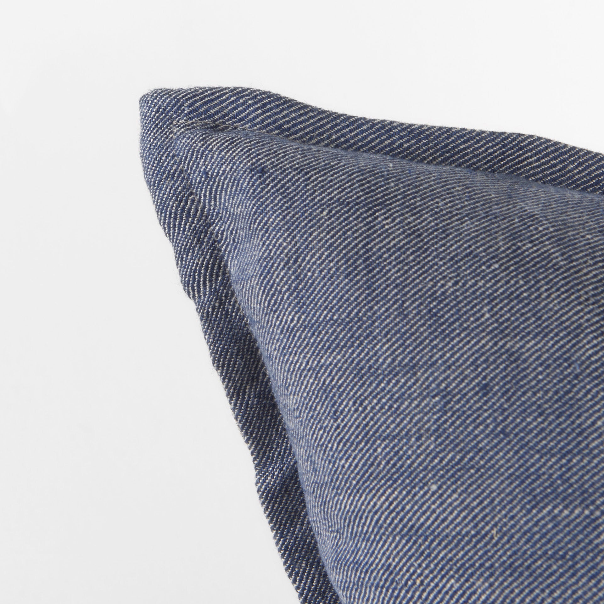 Aubrielle 20L x 20W Gray and Blue Fabric Color Blocked Pillow Cover