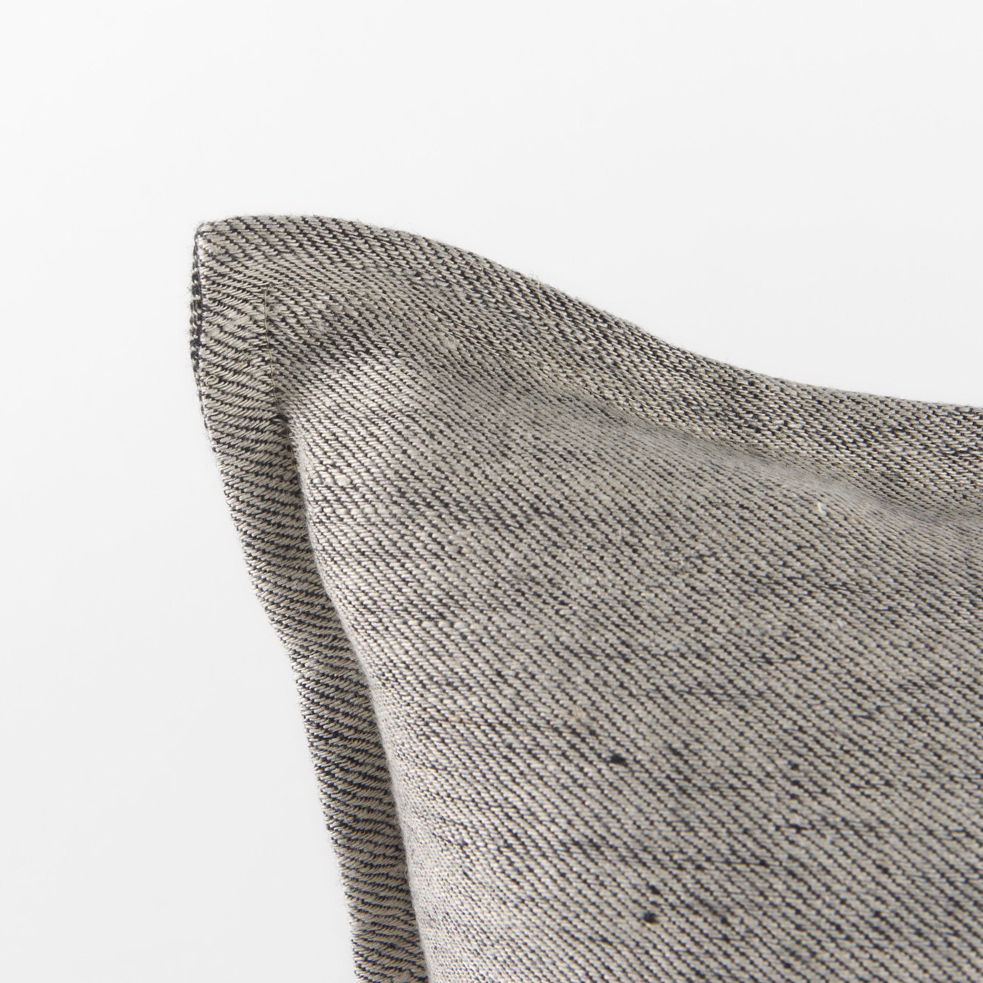 Zadie 14x26 Light Gray and Dark Gray Fabric Color Blocked Pillow Cover