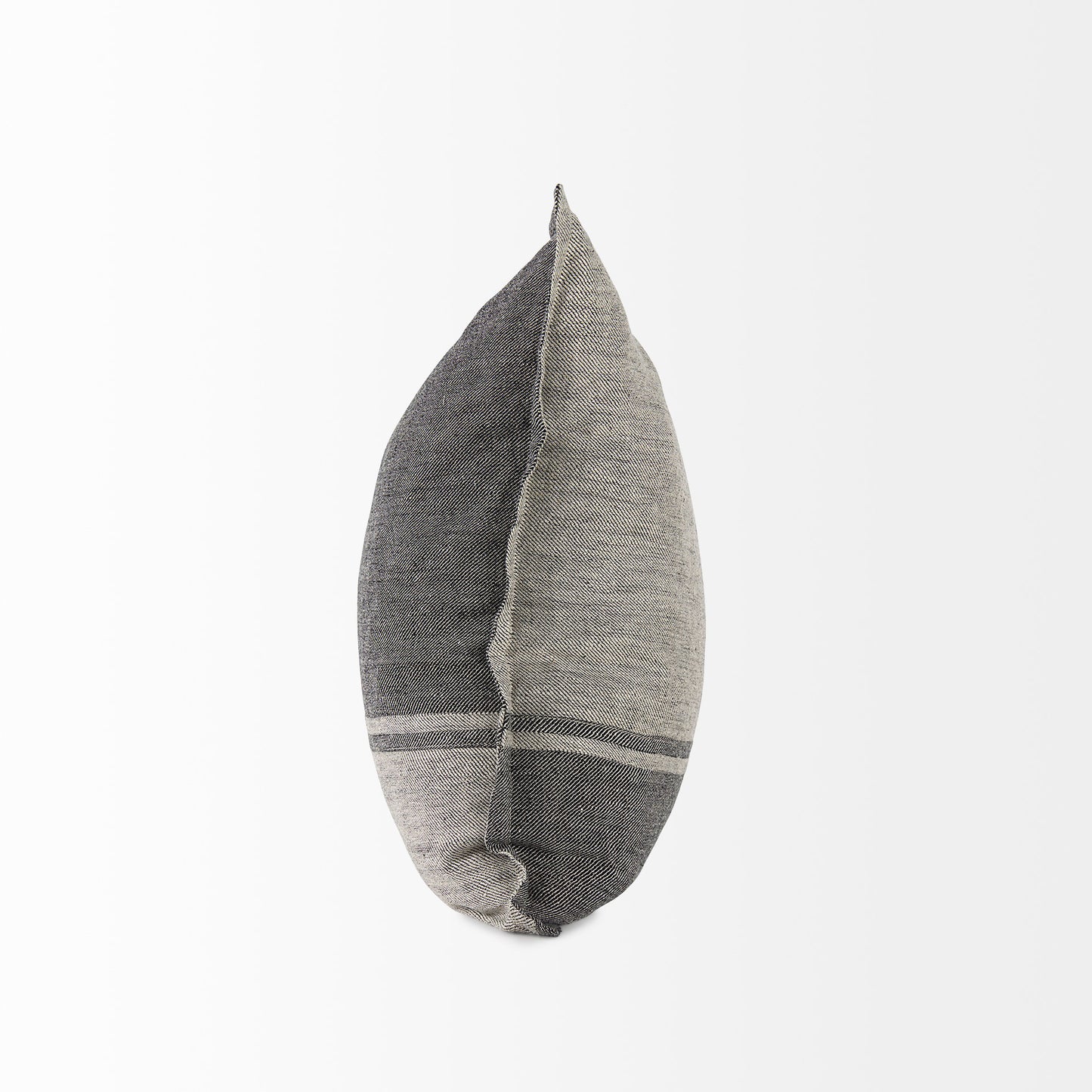 Zadie 20x20 Light Gray and Dark Gray Fabric Color Blocked Pillow Cover