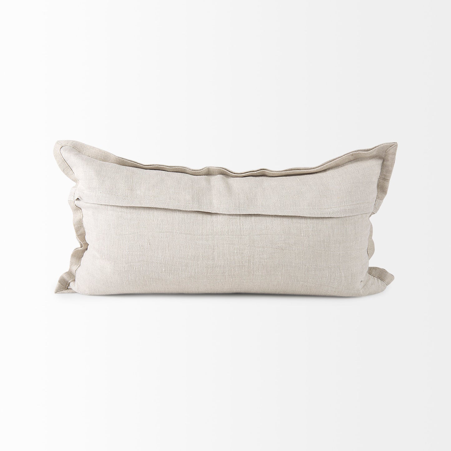 Mae 14x26 Beige Fabric Decorative Pillow Cover