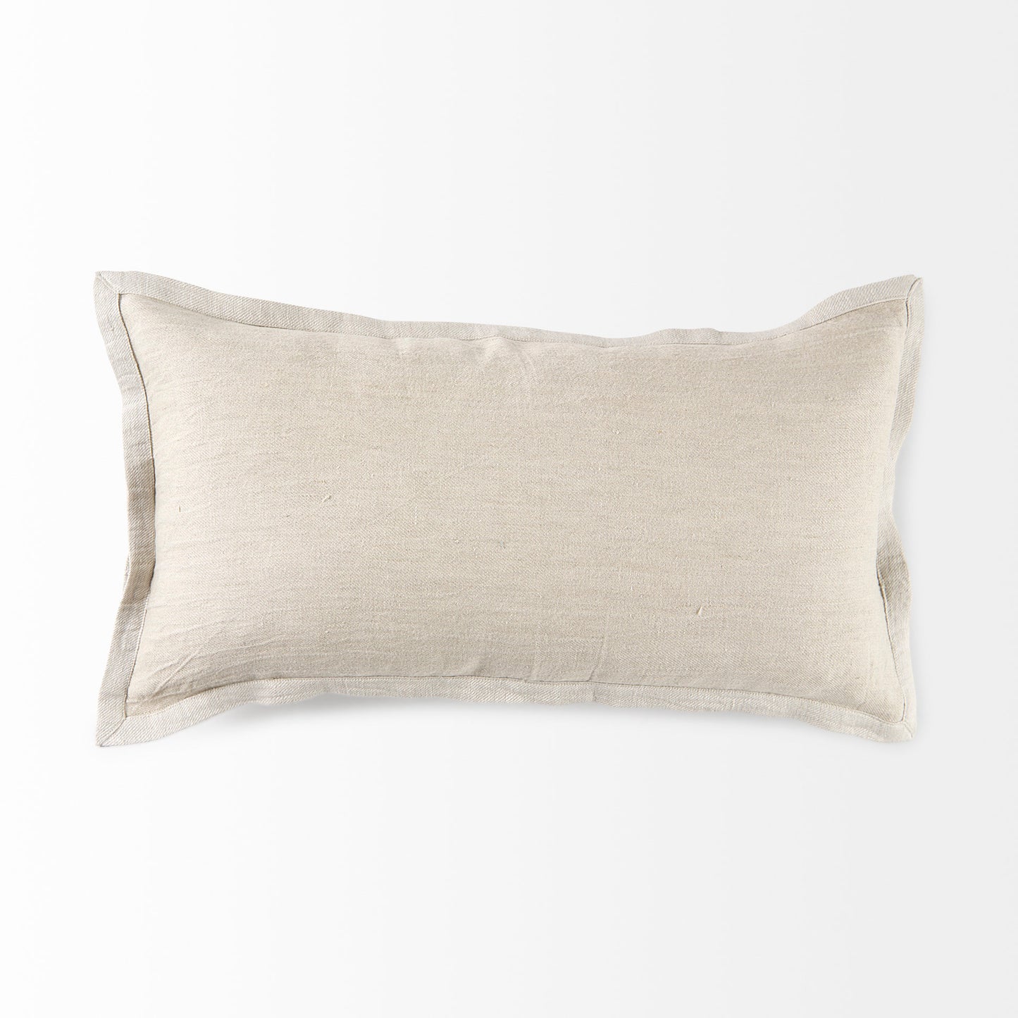 Mae 14x26 Beige Fabric Decorative Pillow Cover