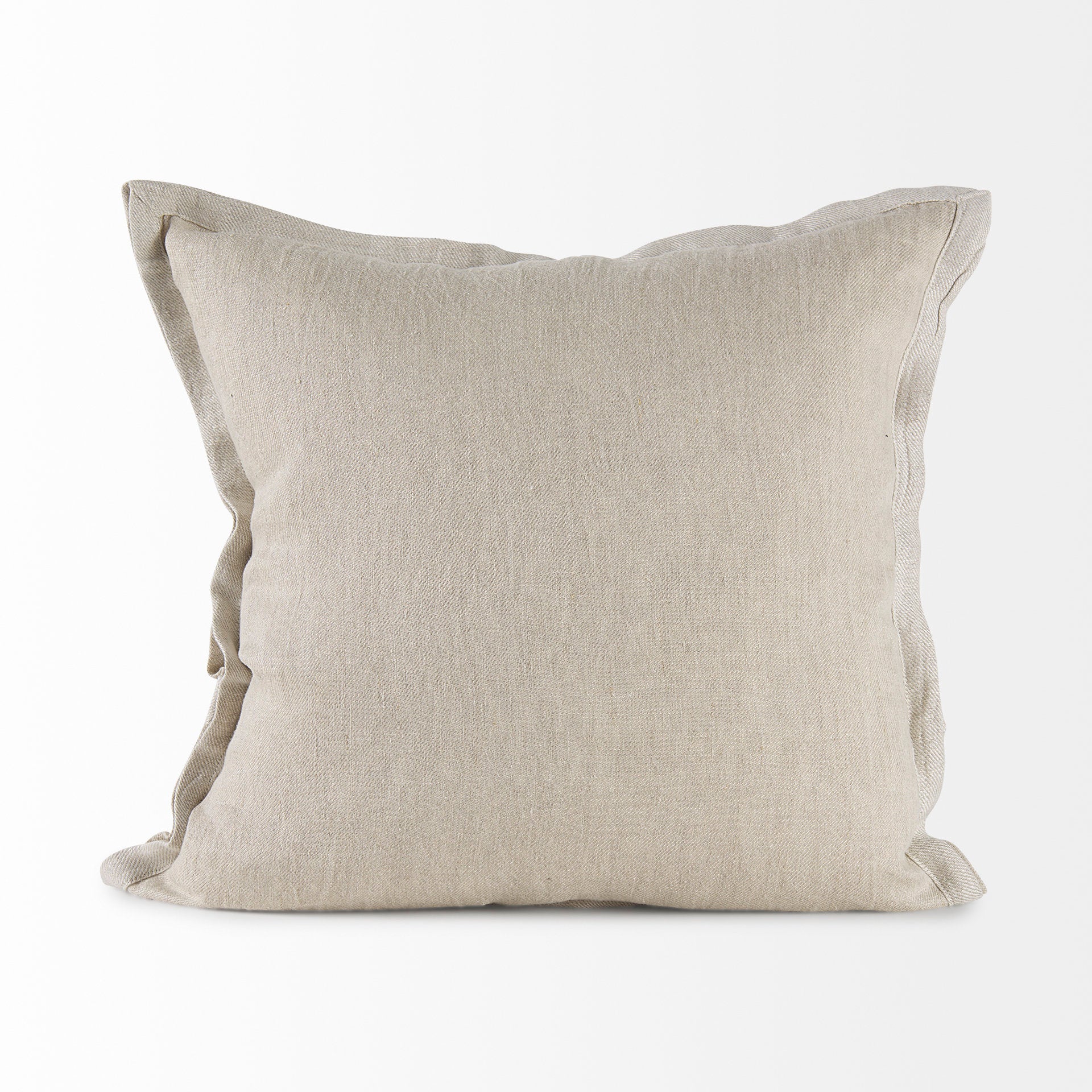 Mae 20L x 20W Beige Fabric Pillow Cover