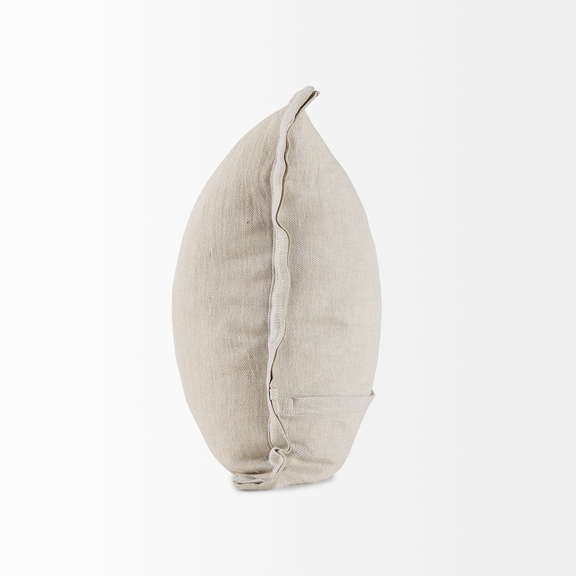 Mae 20L x 20W Beige Fabric Pillow Cover