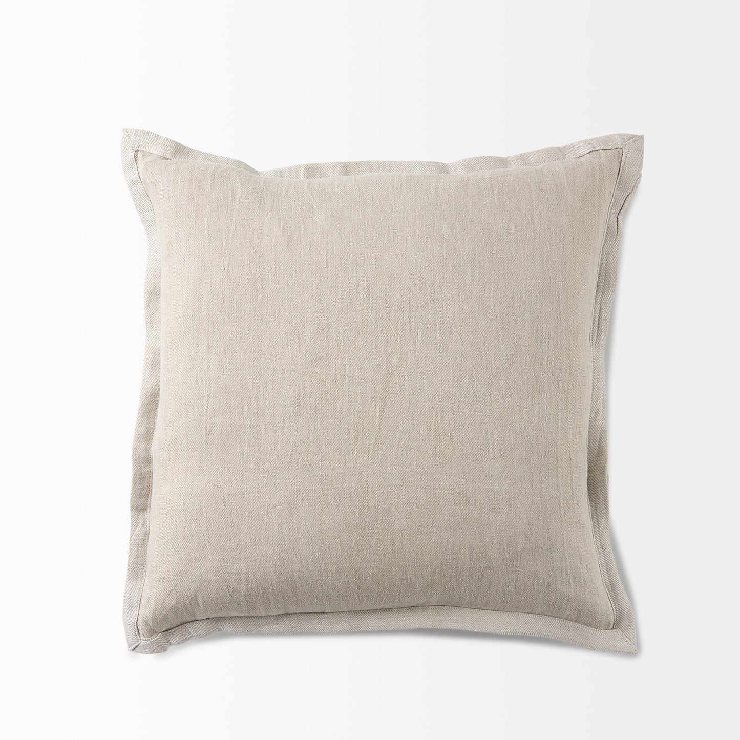 Mae 20L x 20W Beige Fabric Pillow Cover