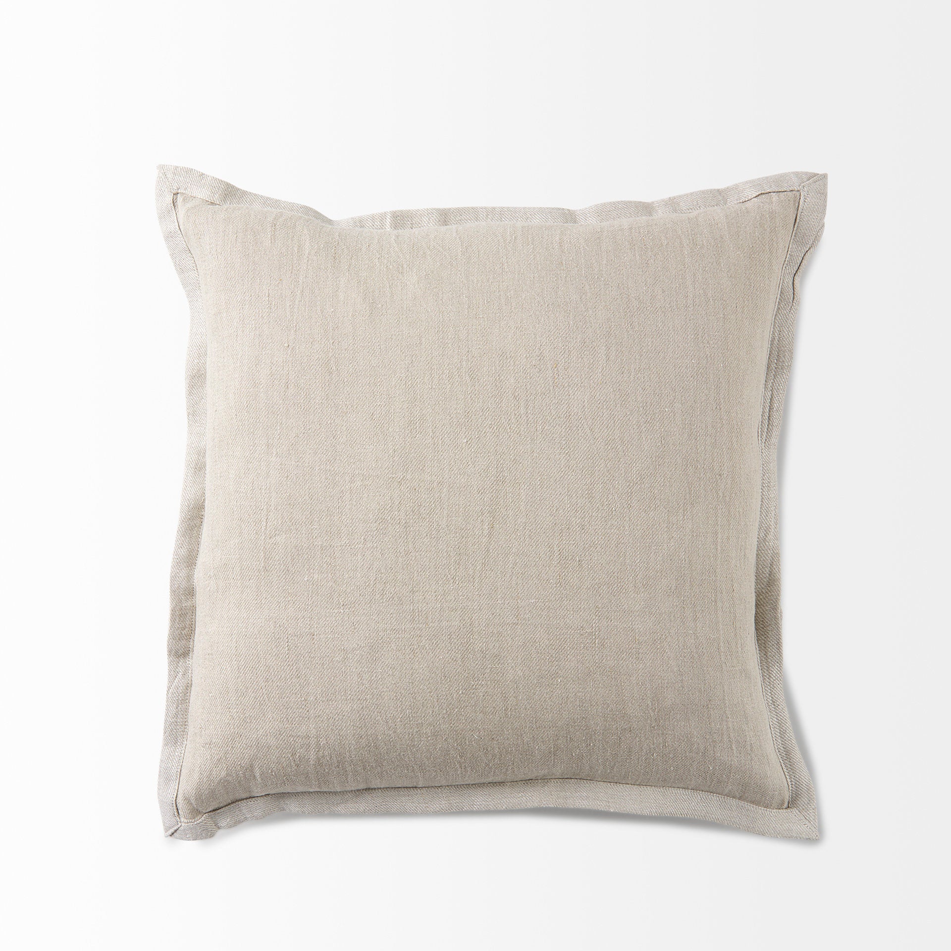 Mae 20L x 20W Beige Fabric Pillow Cover