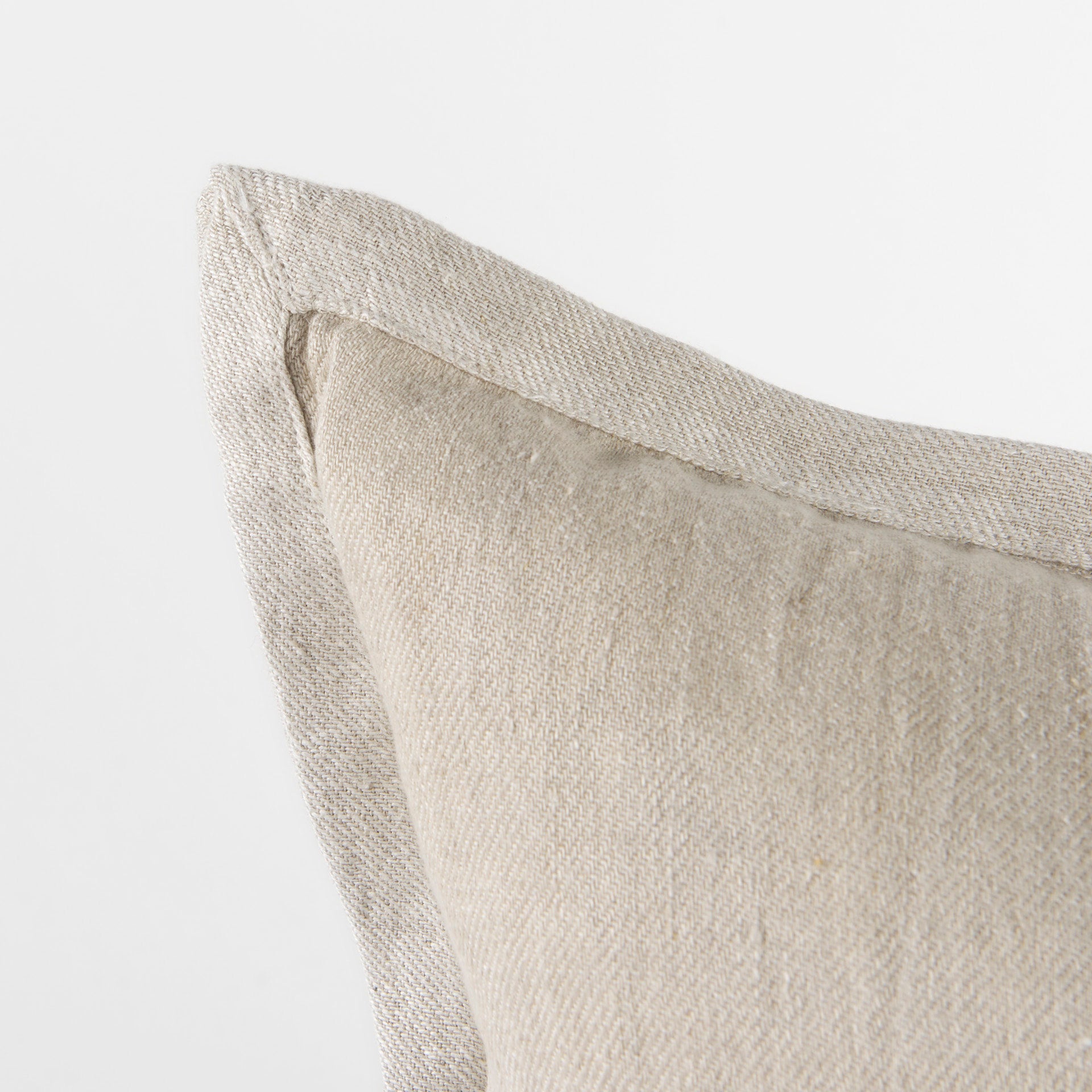 Mae 20L x 20W Beige Fabric Pillow Cover
