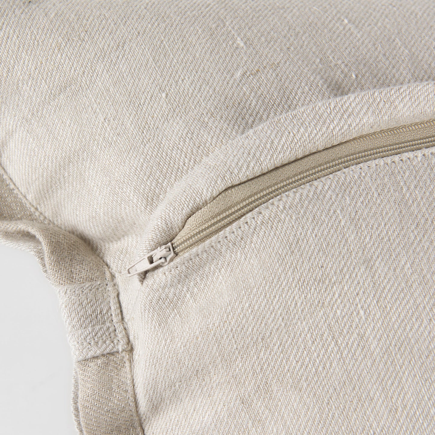 Mae 20L x 20W Beige Fabric Pillow Cover