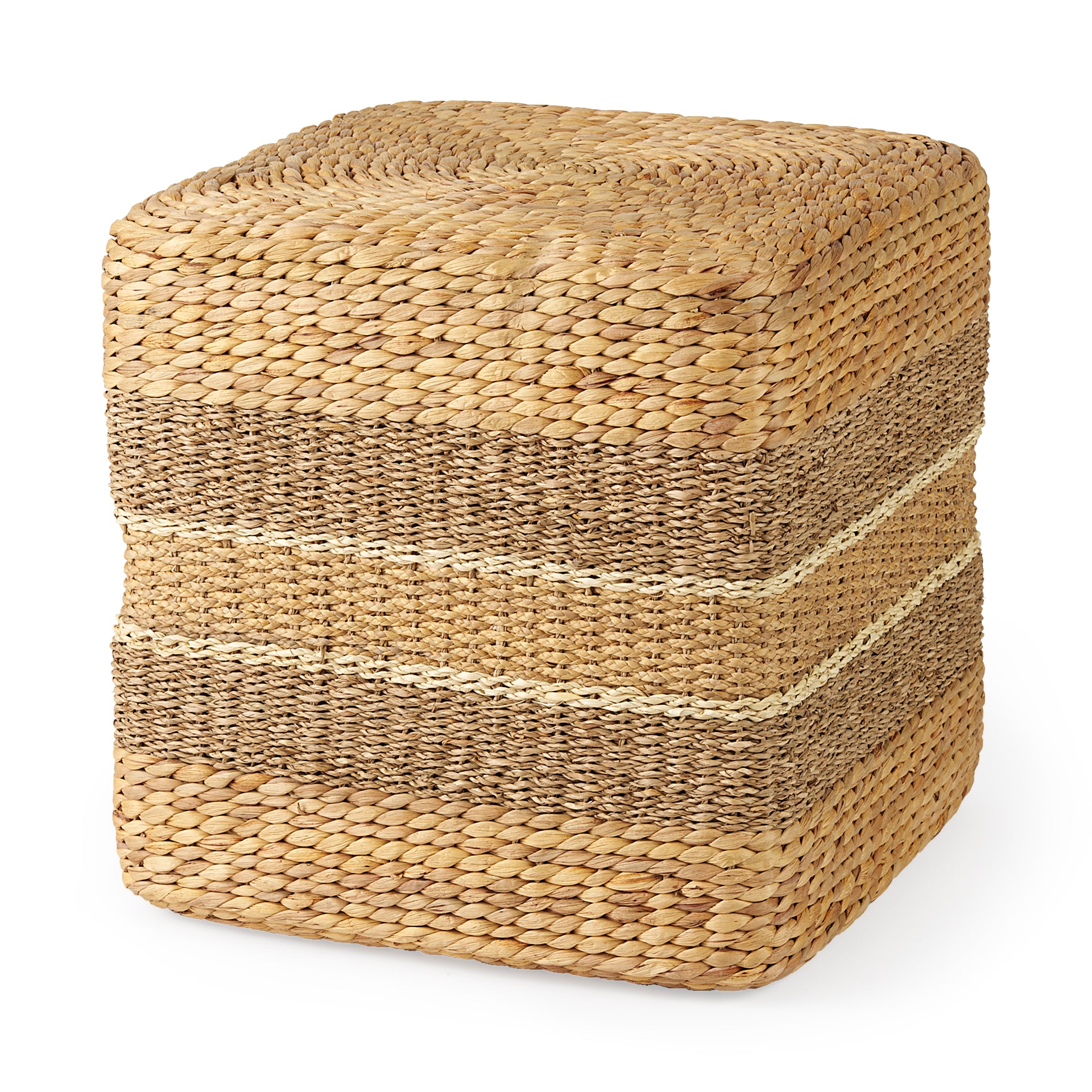 Maya Pouf Brown Seagrass | Square - poufs