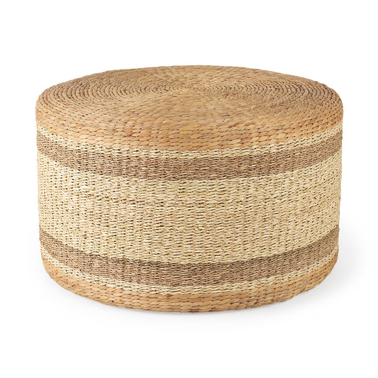 Maya Pouf Brown Seagrass | Round | 30W - poufs