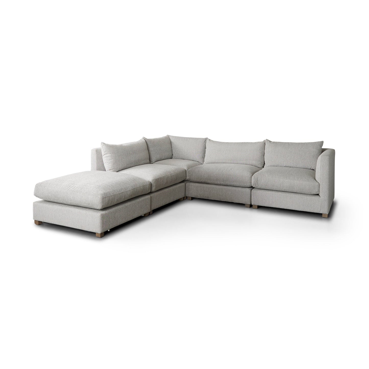 Valence 38.2L x 38.6W x 28.3H Light Gray Armless Sectional Piece
