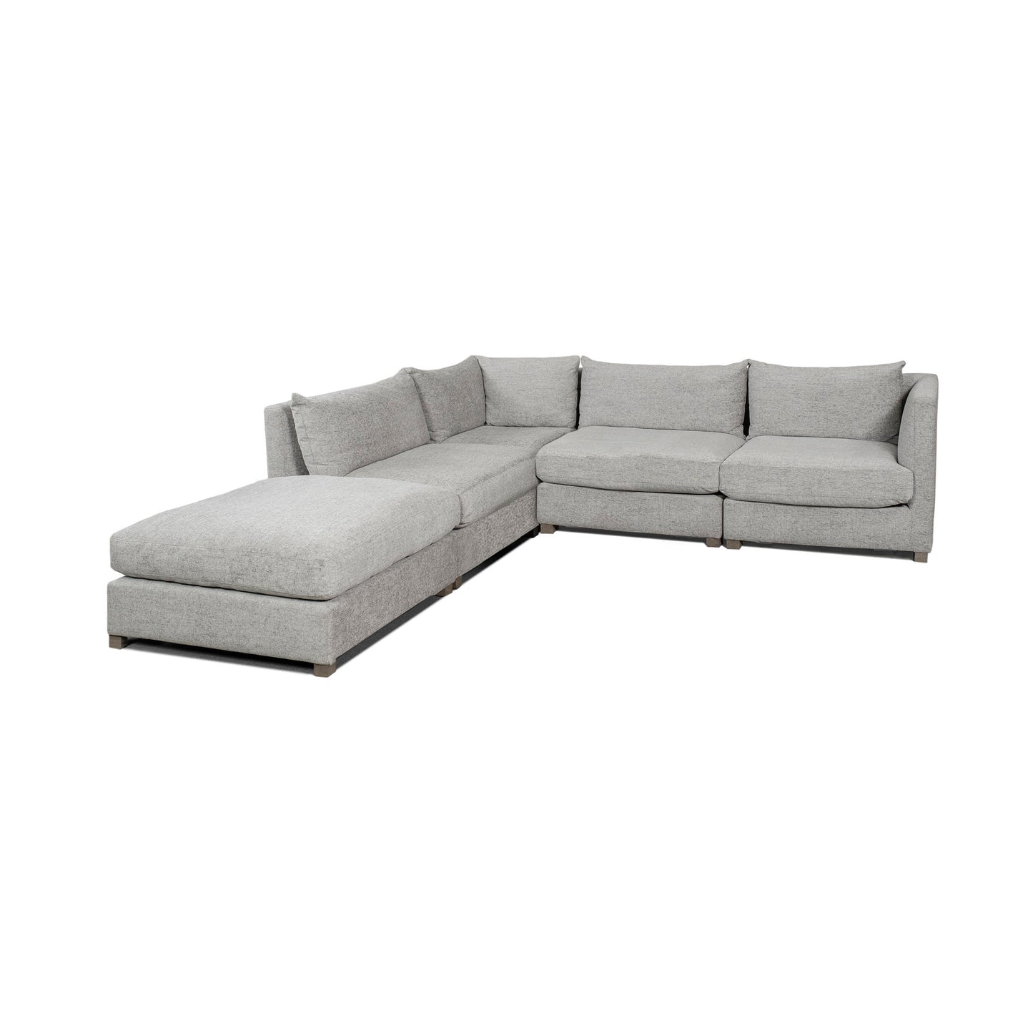 Valence Medium Gray Arm Pillow Sectional Piece