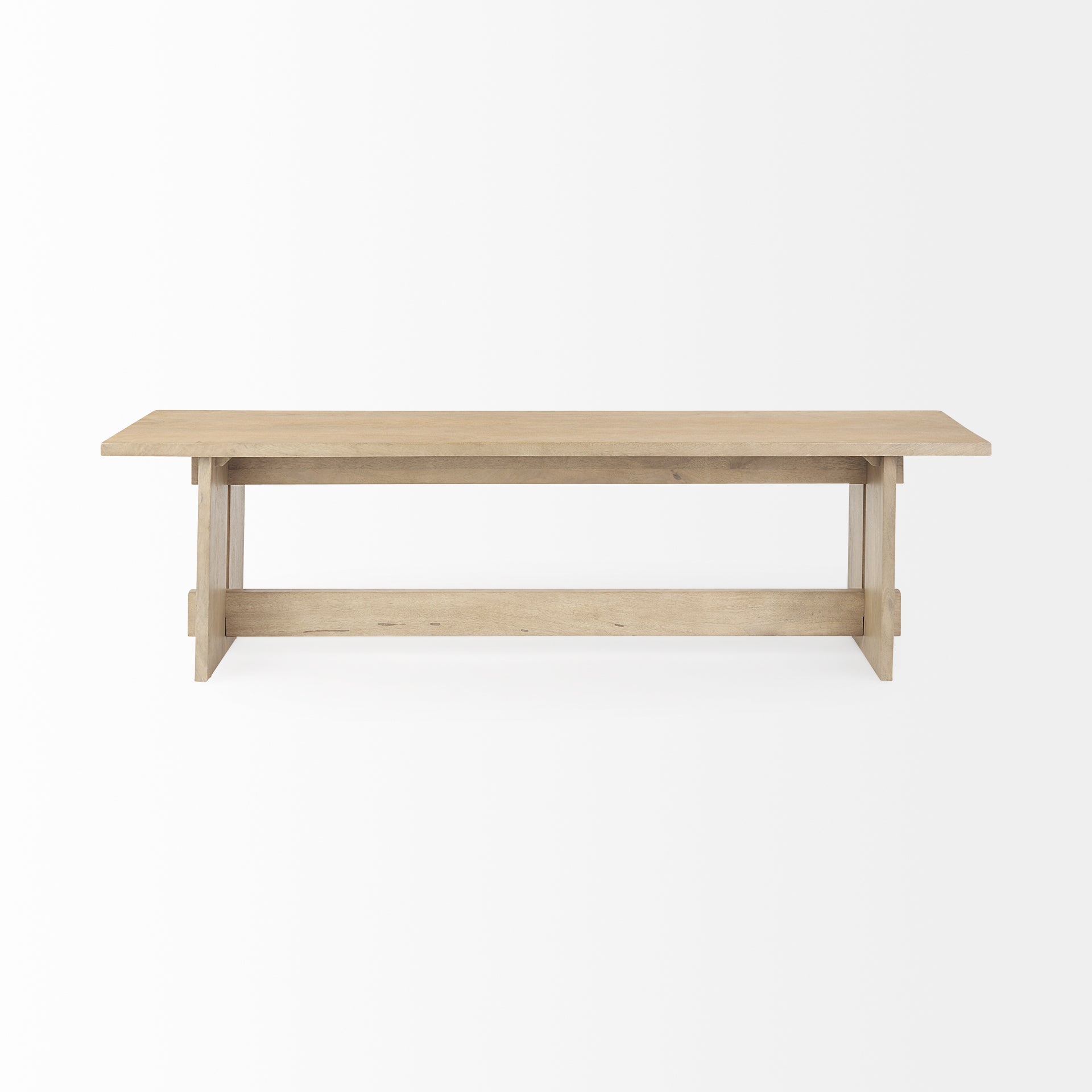 Aida 18H Light Brown Wood Dining Bench