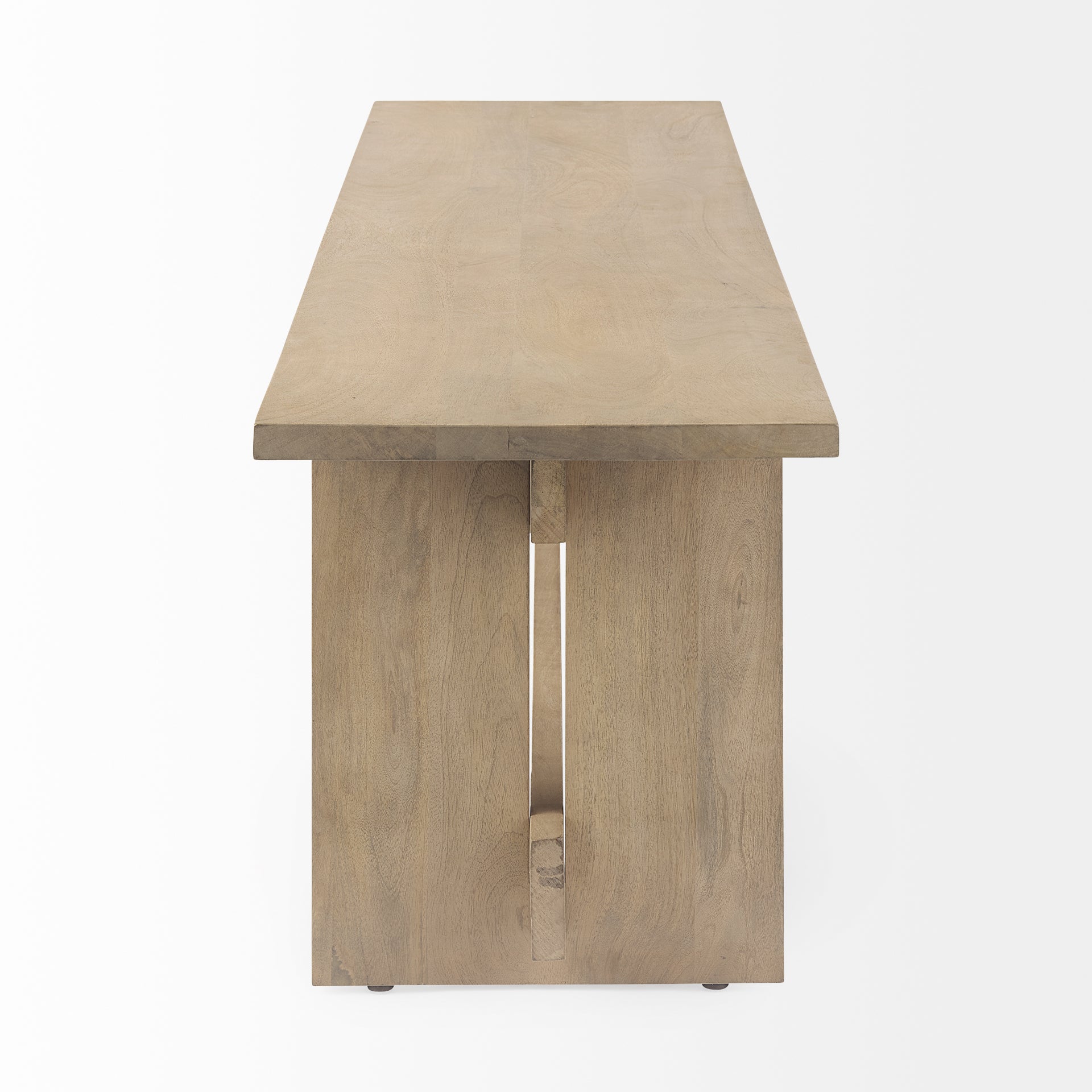 Aida 18H Light Brown Wood Dining Bench