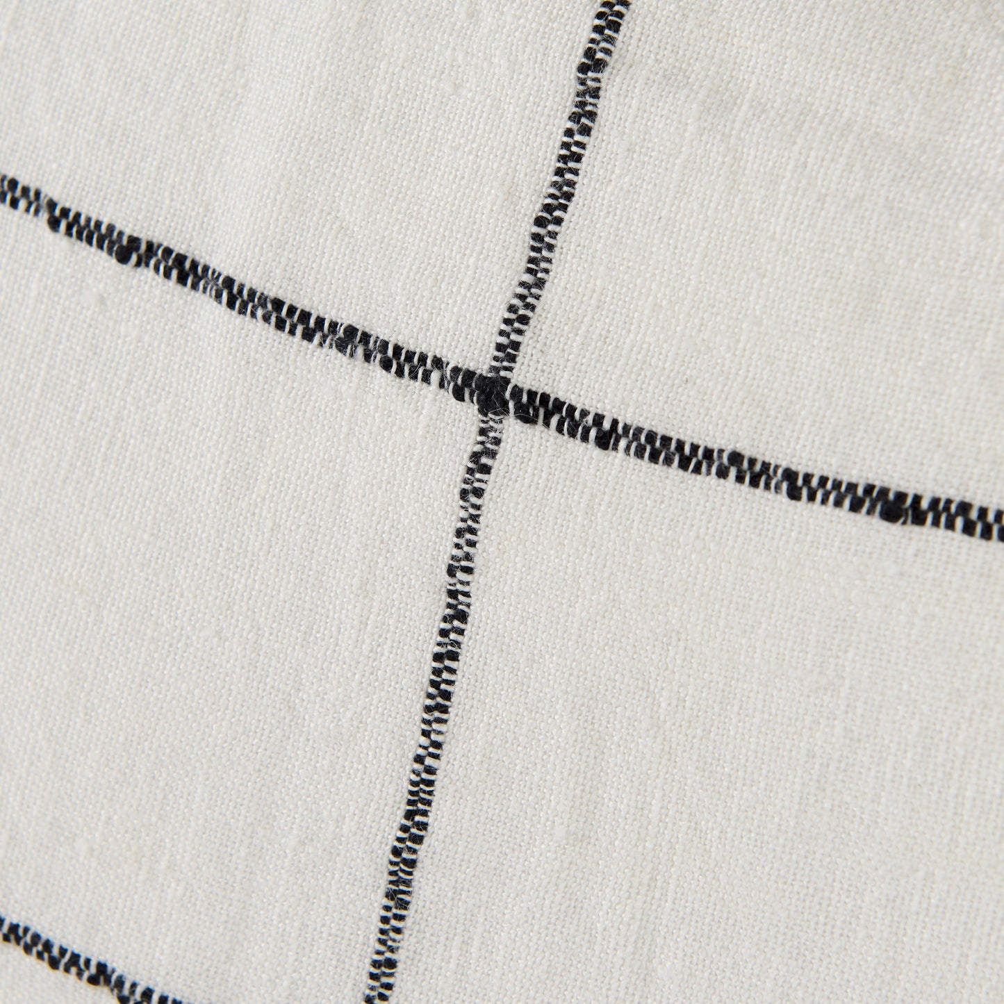 Suzanne 22 x 22 White/Black Square Pattern Pillow Cover