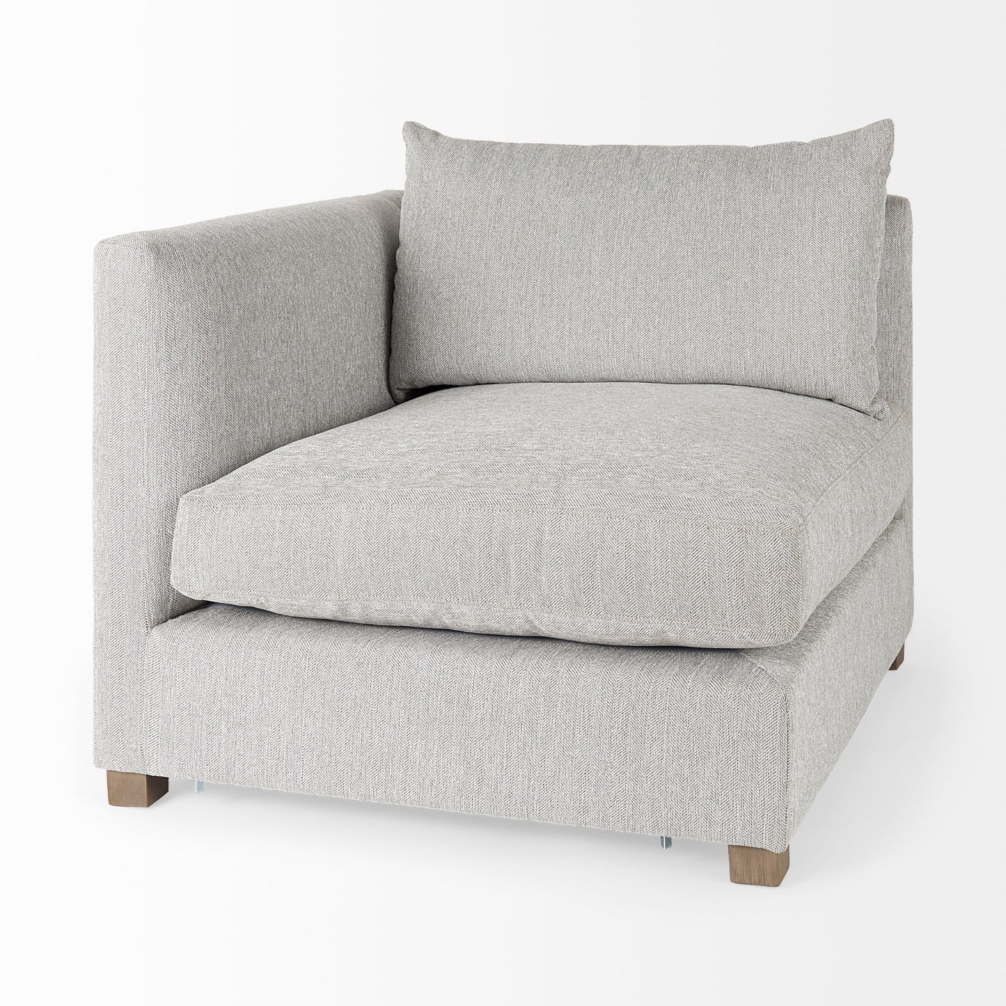 Valence 2 Piece Light Gray Modular Sofa Set