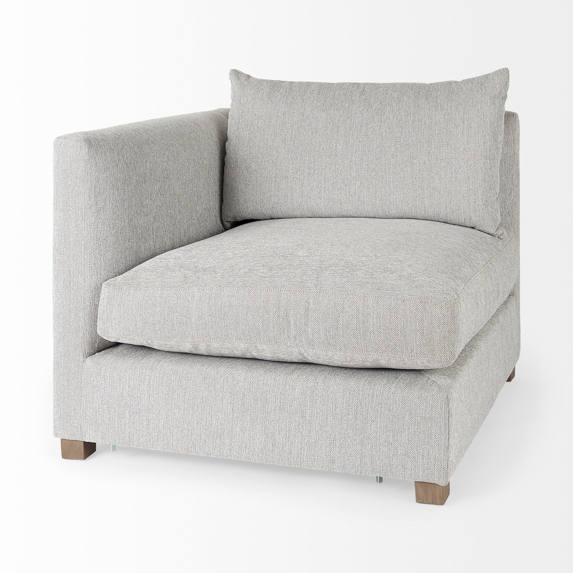 Valence 2 Piece Light Gray Modular Sofa Set