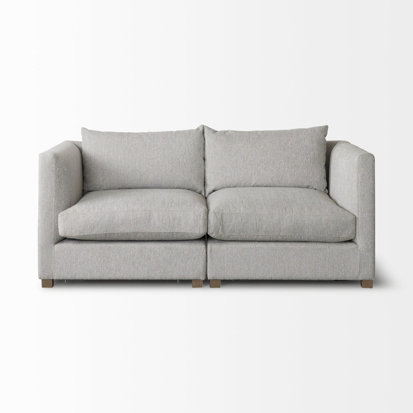 Valence 2 Piece Light Gray Modular Sofa Set