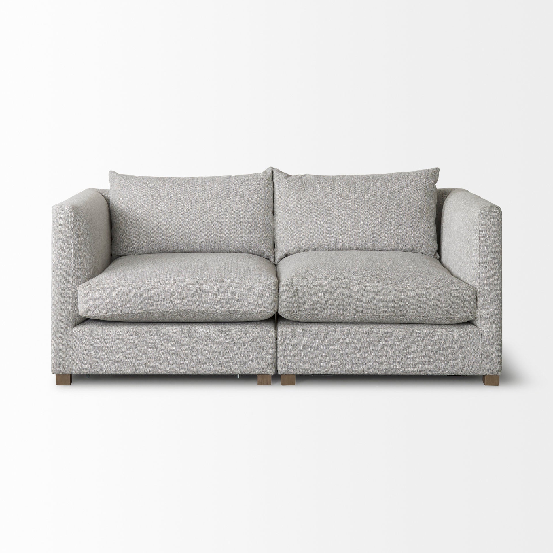 Valence 2 Piece Light Gray Modular Sofa Set