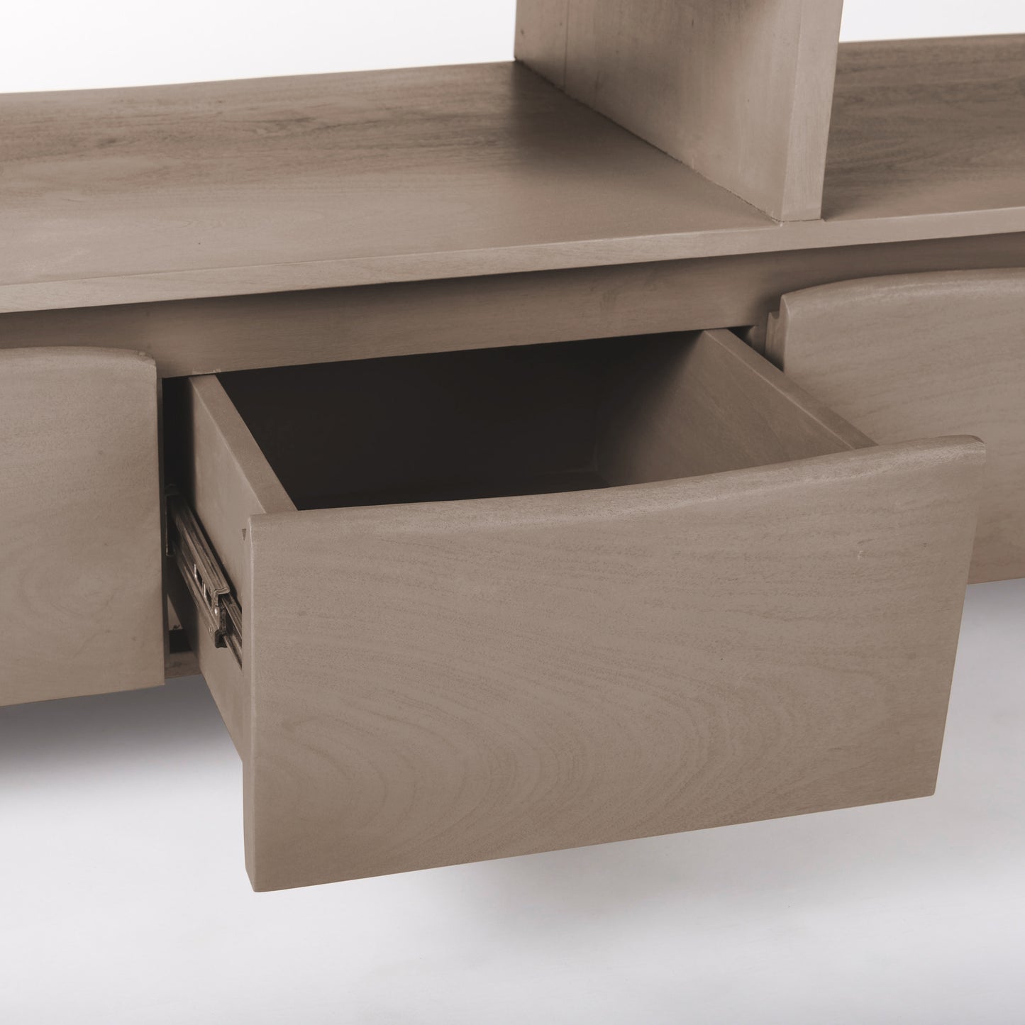 Konstantin 60.0 x 18.0 x 21.0 Light Brown Wood W/ Live Edge Four Drawer Media Console