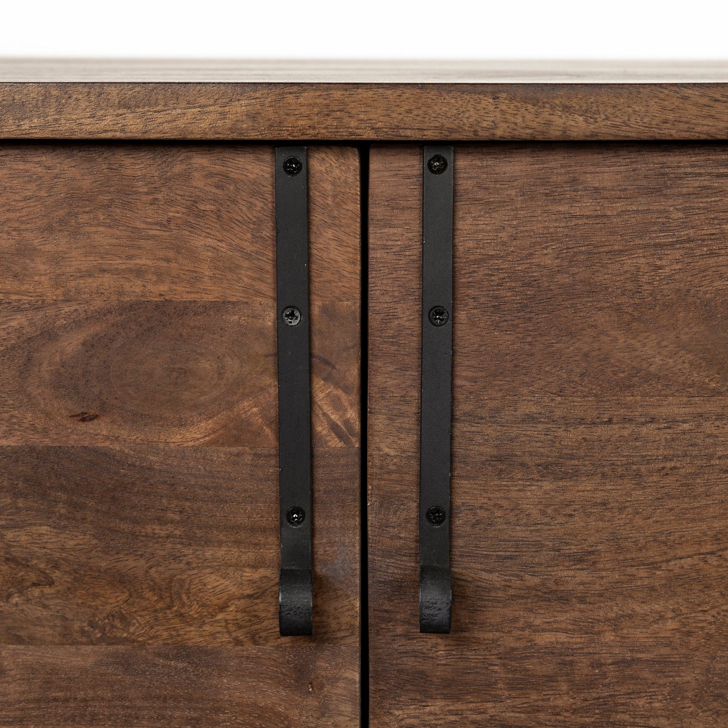 Glenn Sideboard Brown Wood | Black Metal - sideboards-and-buffets