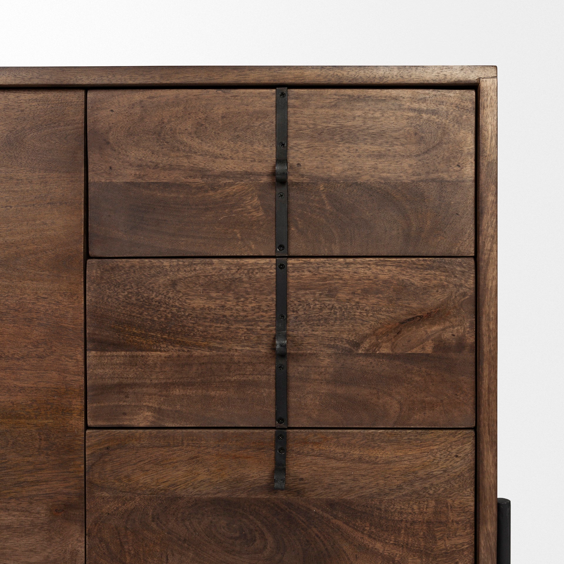 Glenn Sideboard Brown Wood | Black Metal - sideboards-and-buffets