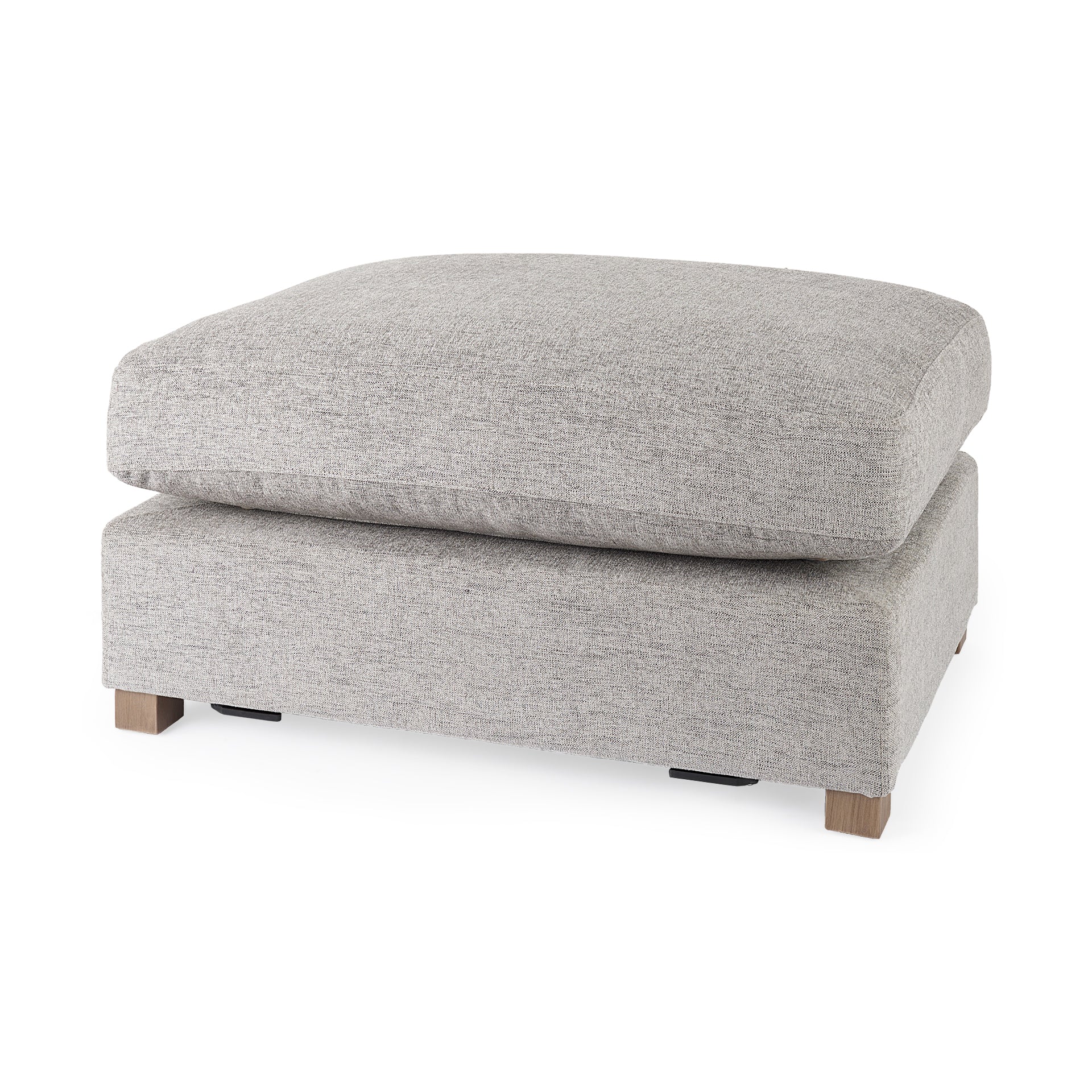 Valence 3 Piece (W/ 2 x Ottoman) Medium Gray Modular Sofa Set